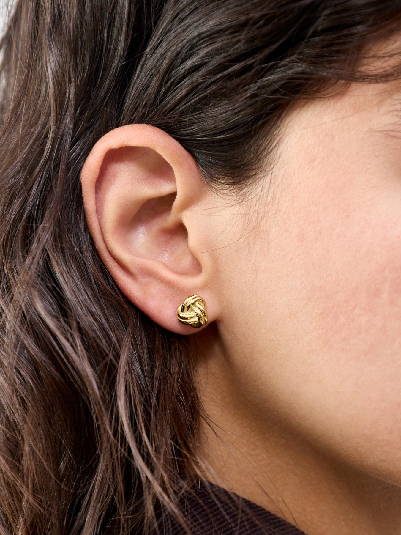 Knots Stud Earrings Gold
