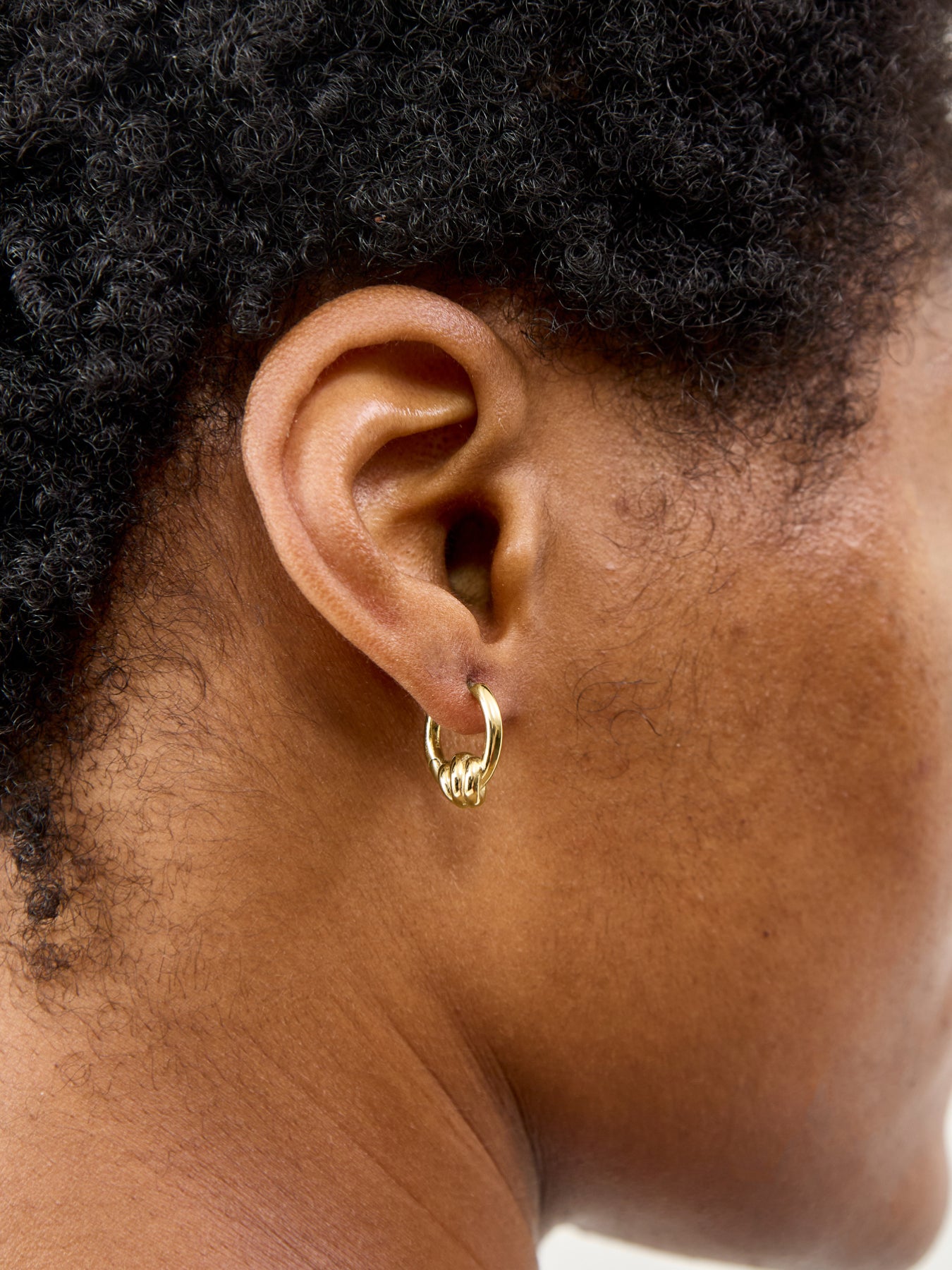 Knot Twist Mini Hoop Earrings Gold