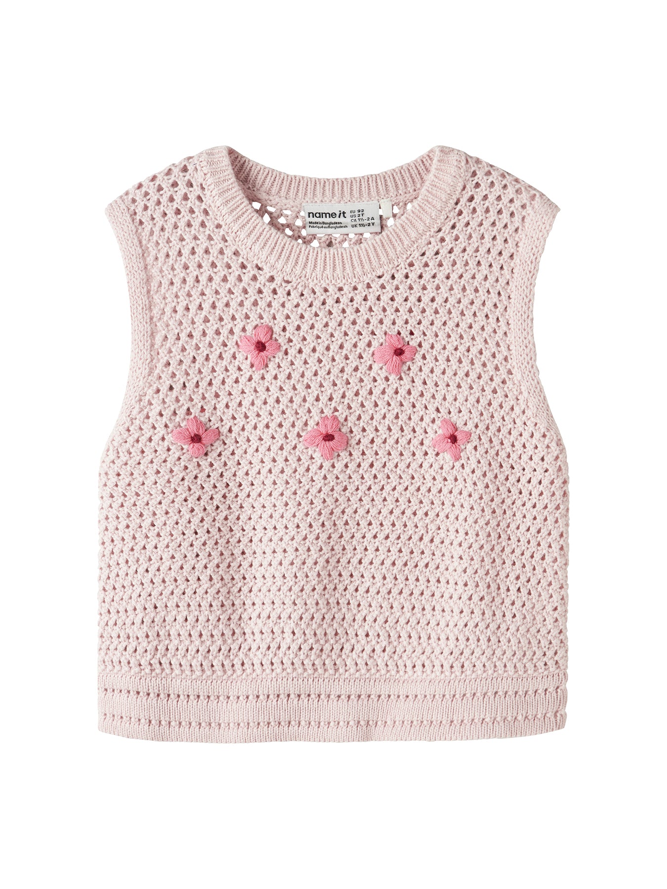 Kids' Knit Vest Pink