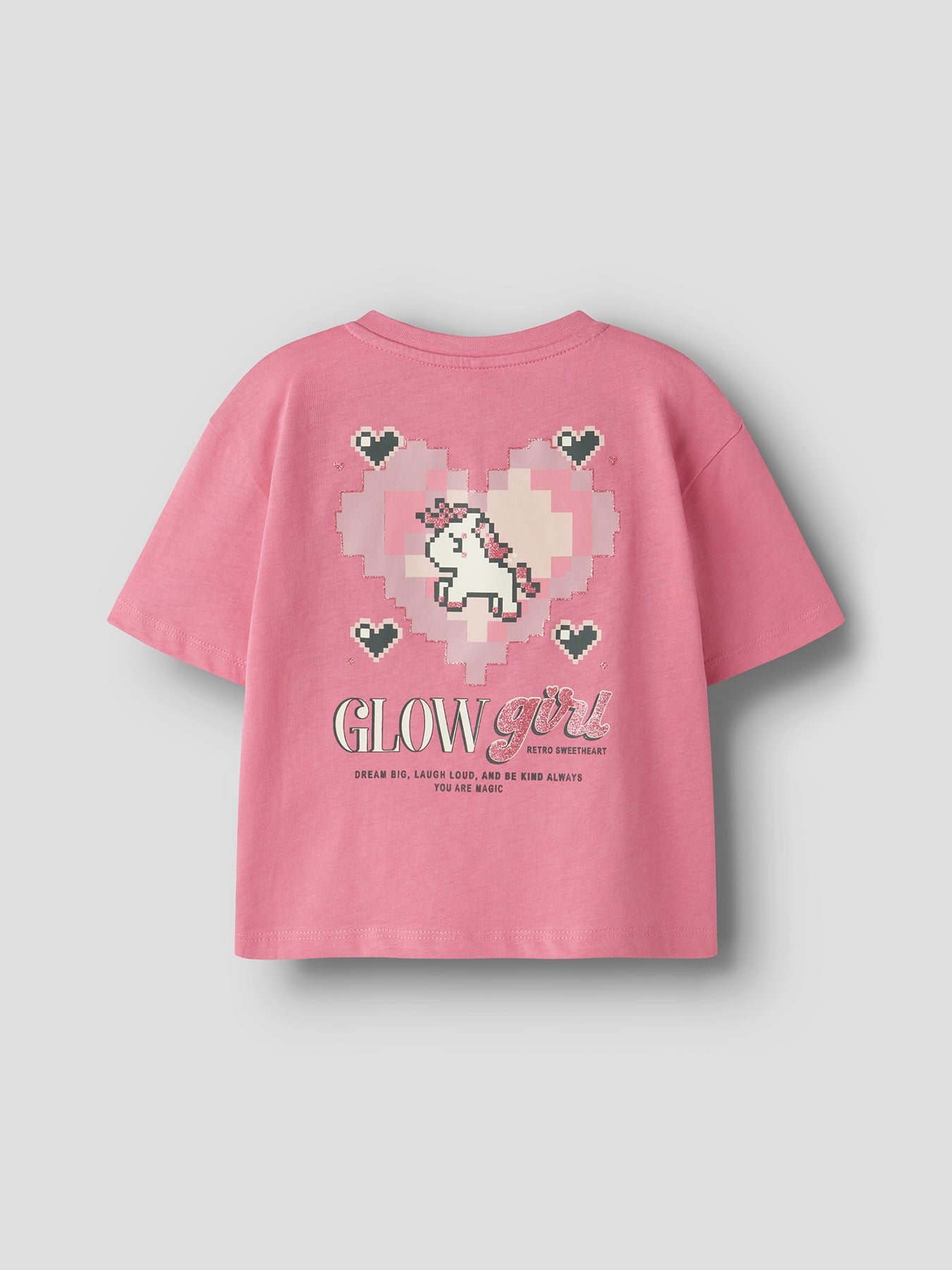 Kids Organic Cotton Relaxed Fit T-Shirt Pink