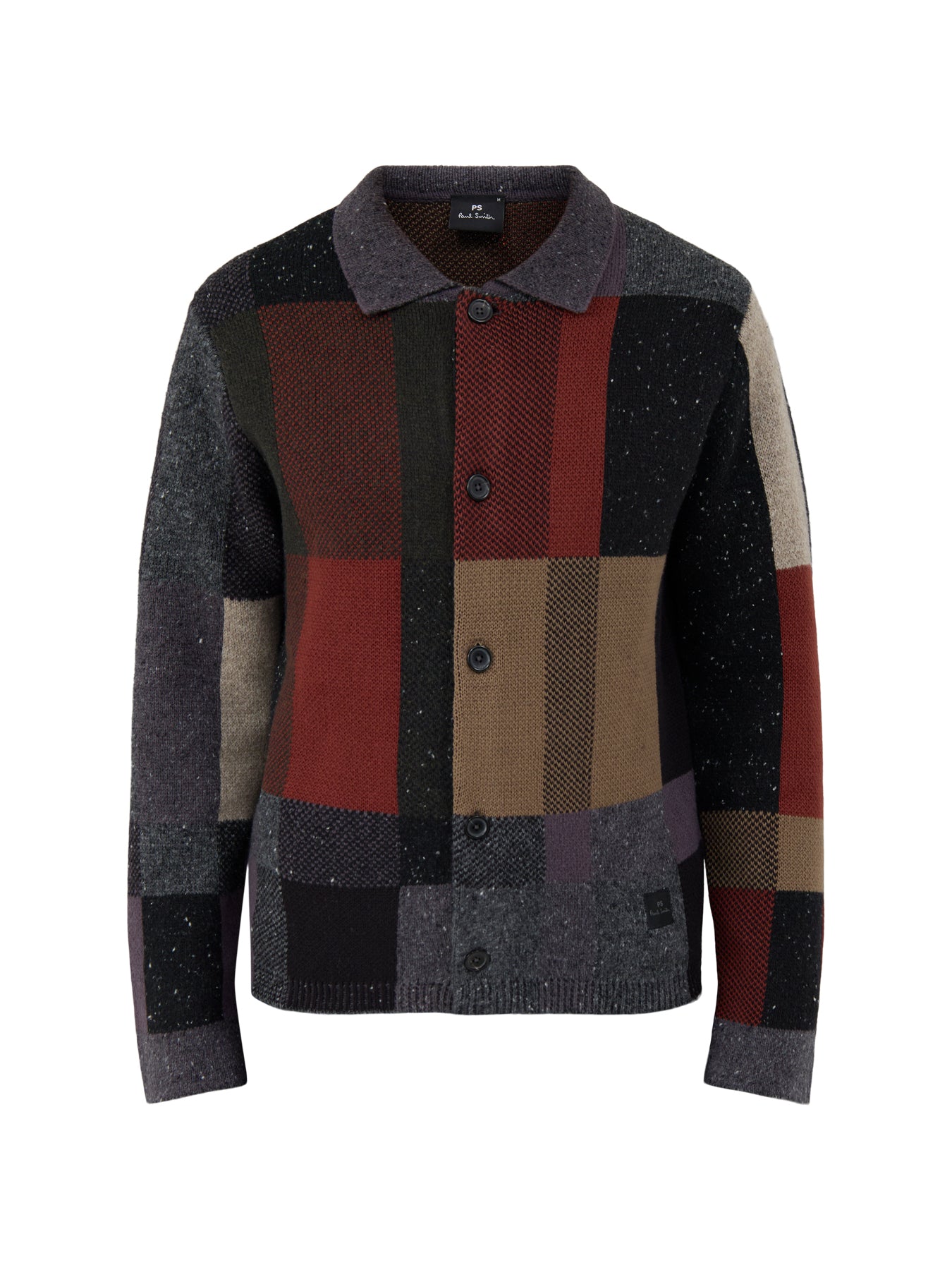 Colourblock Button-Through Cardigan