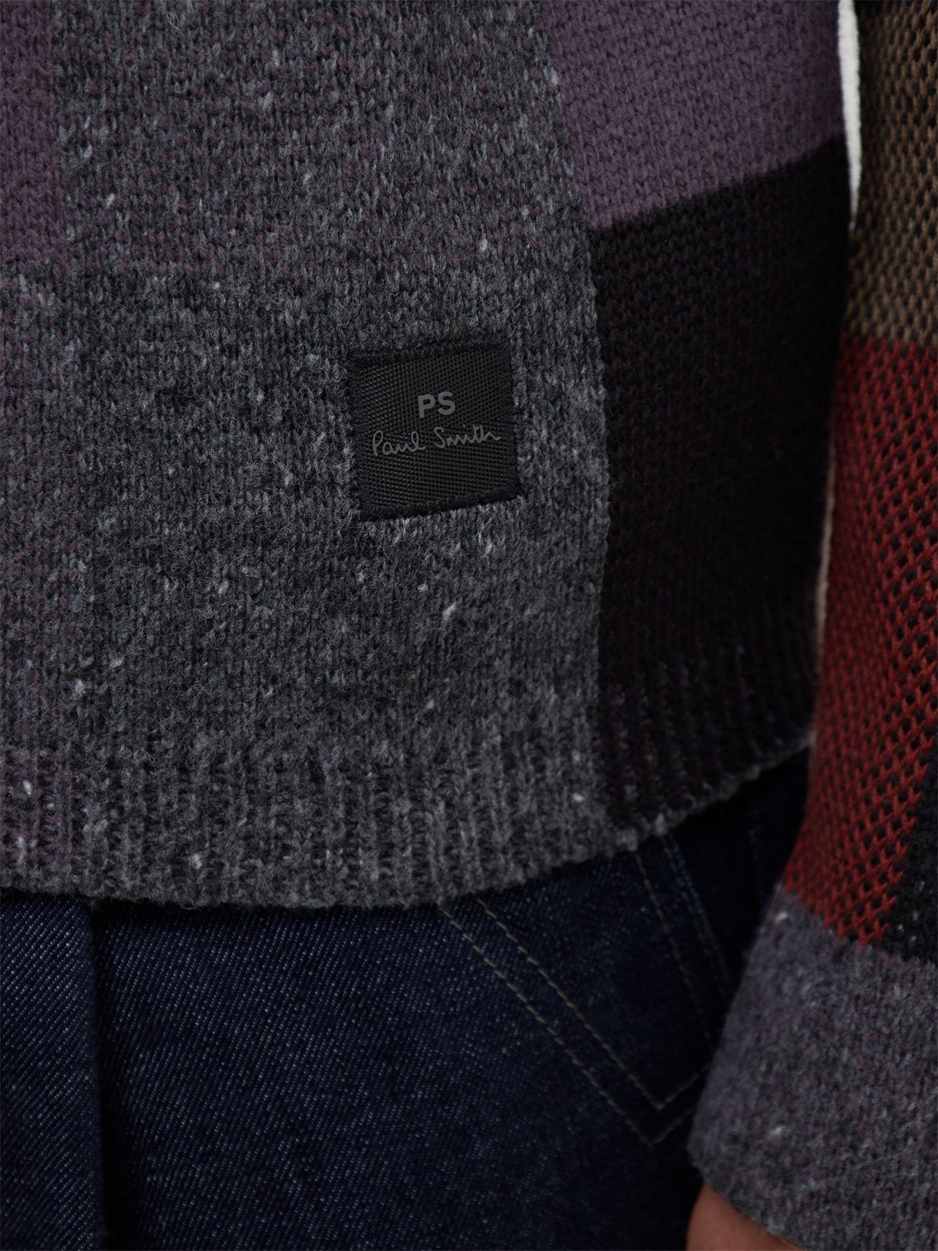 Colourblock Button-Through Cardigan
