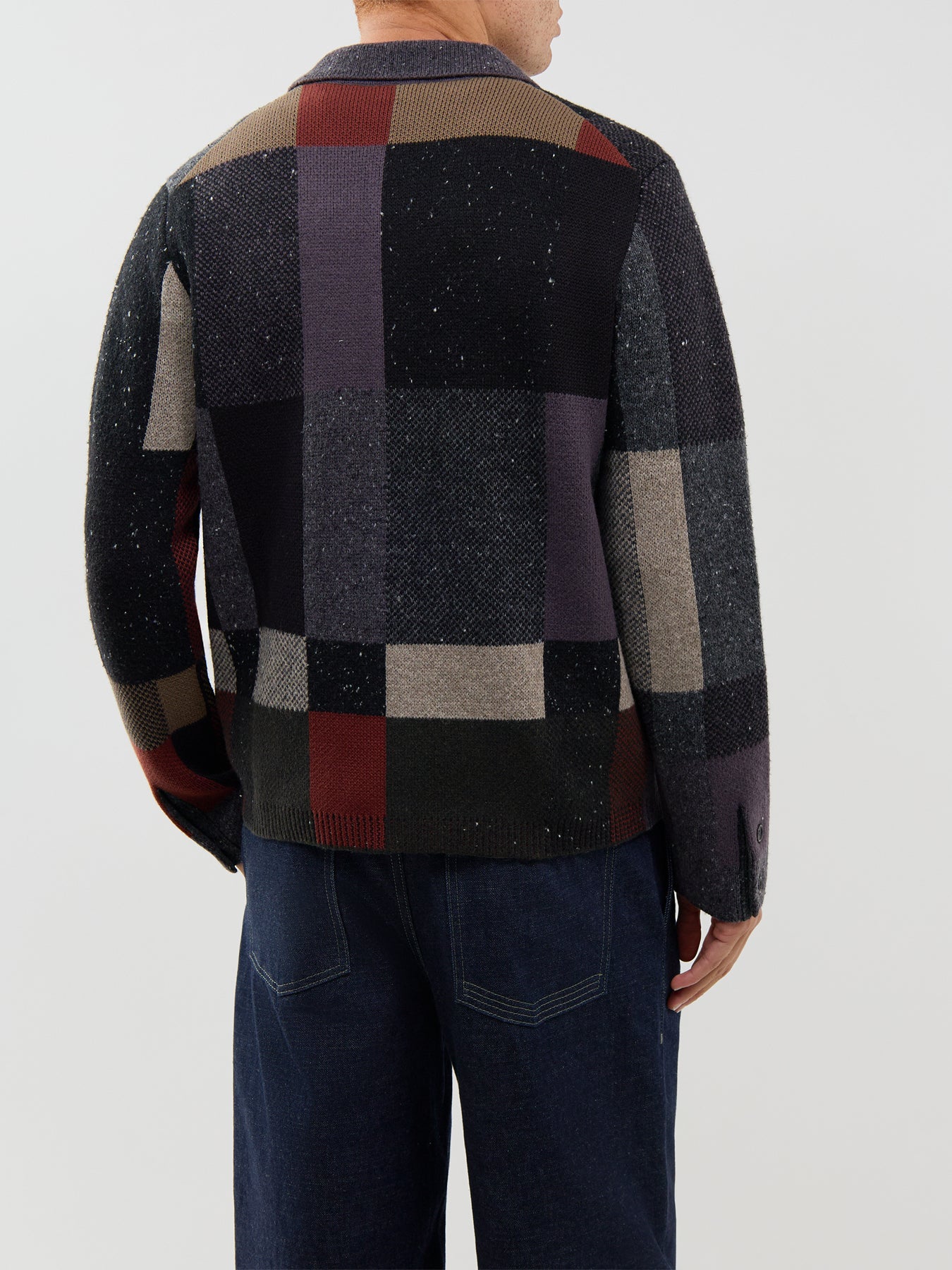 Colourblock Button-Through Cardigan