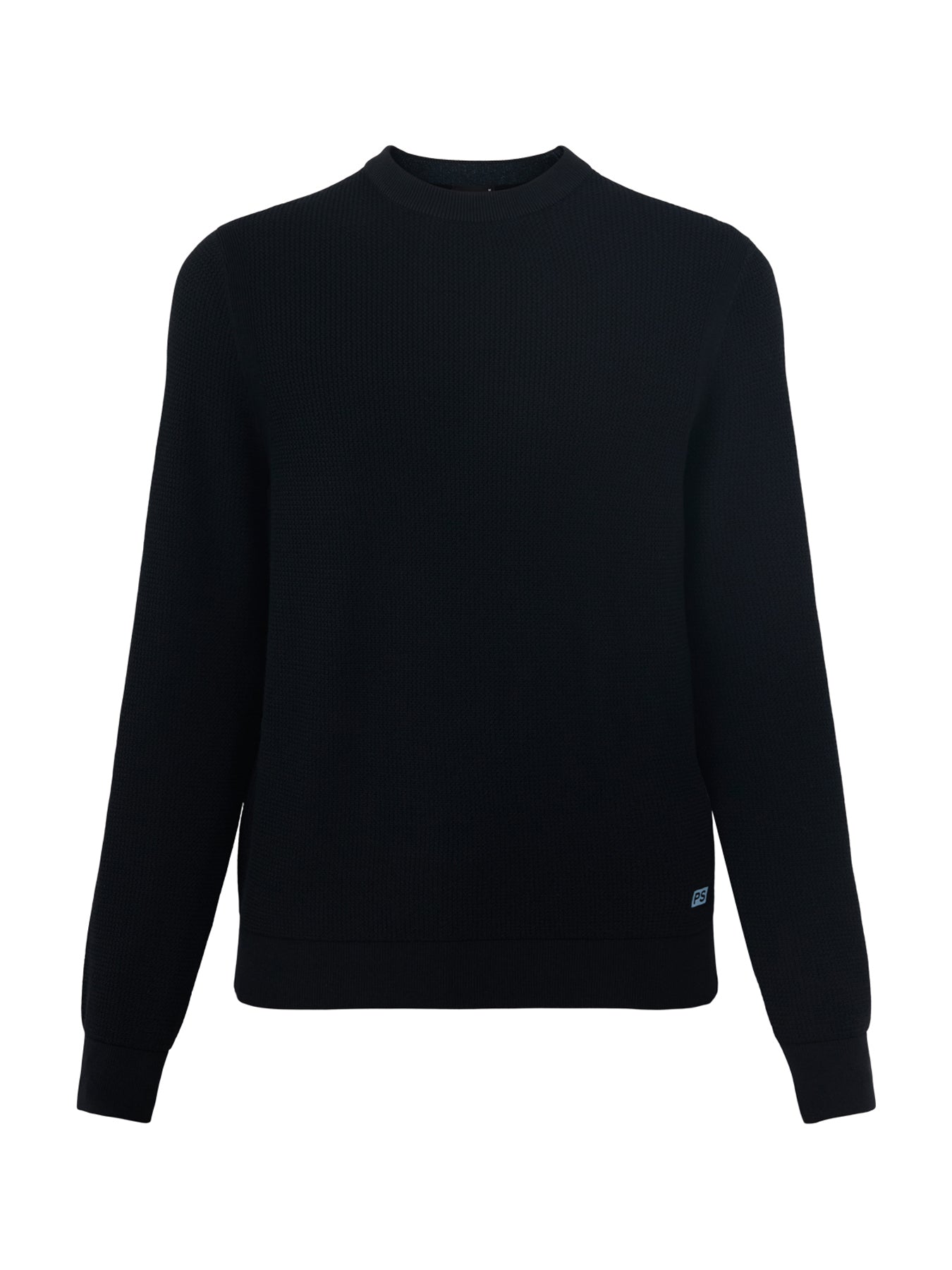 Cotton & Merino Wool Textured Crew Neck Jumper
