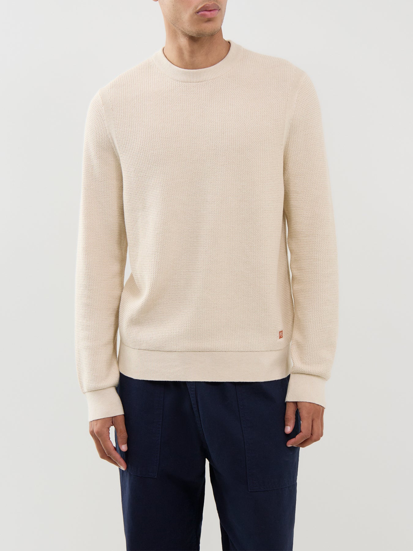 Textured Crew Neck Jumper