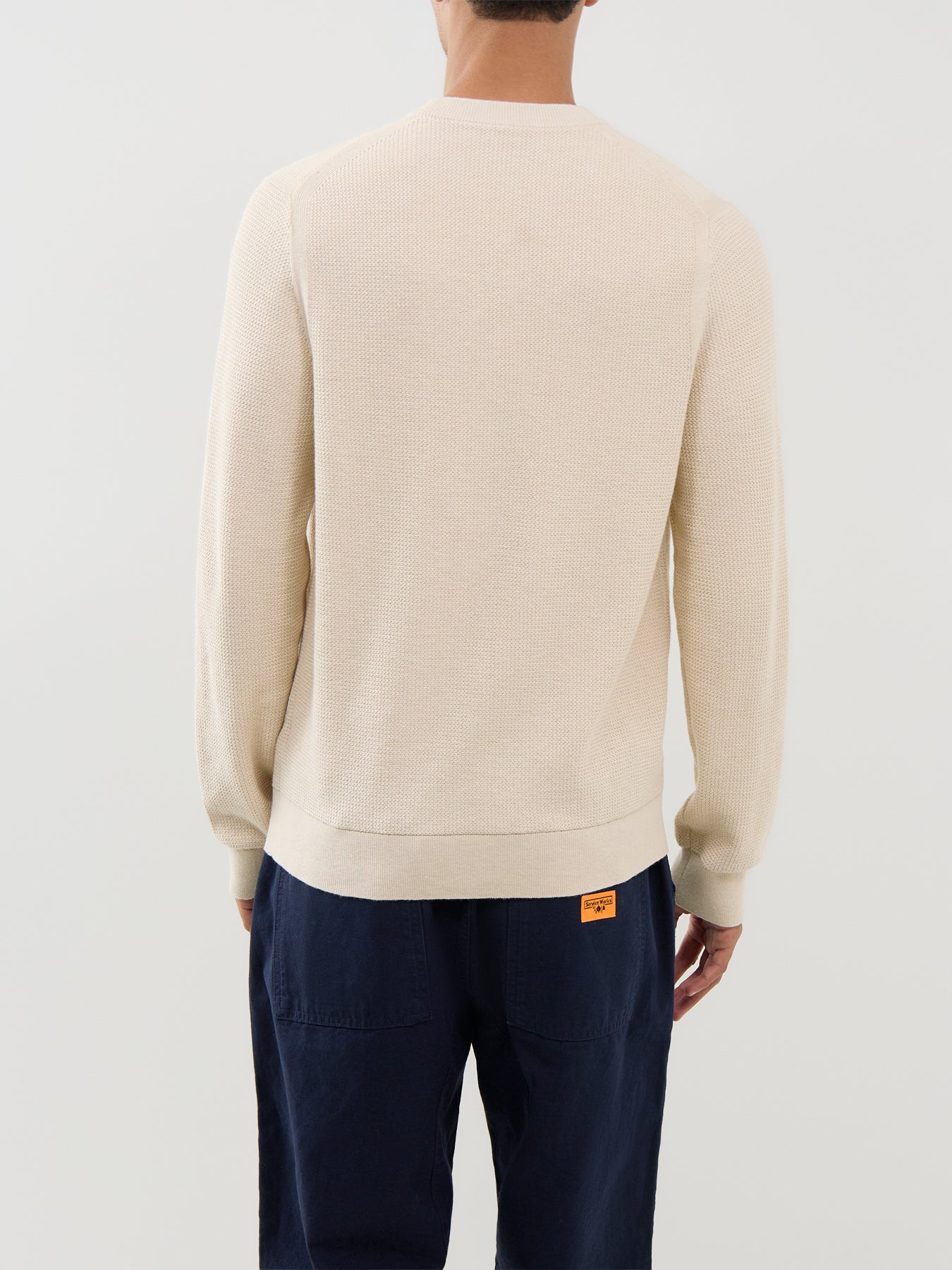 Textured Crew Neck Jumper