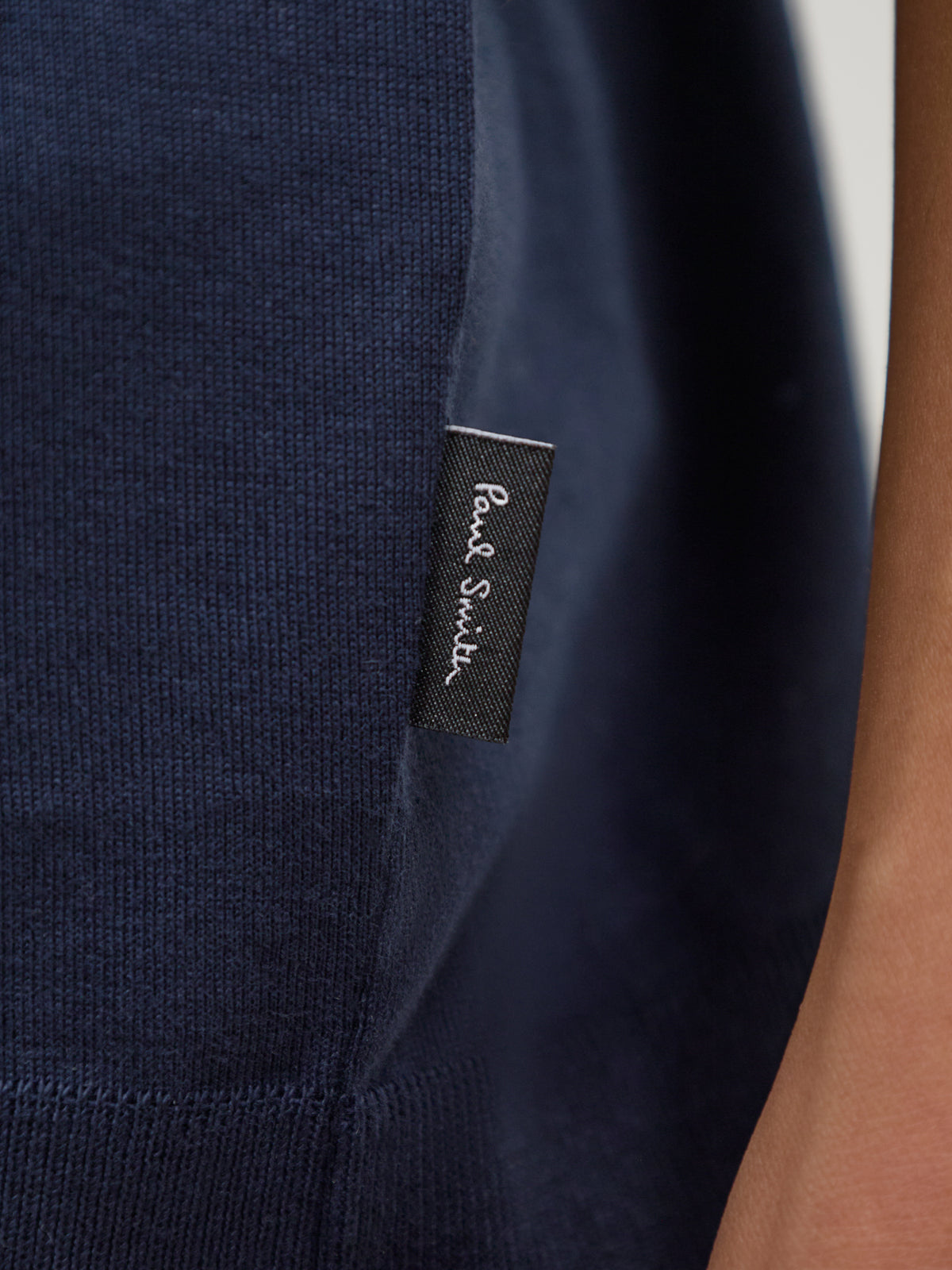 Organic Cotton Knitted Polo Shirt – Navy