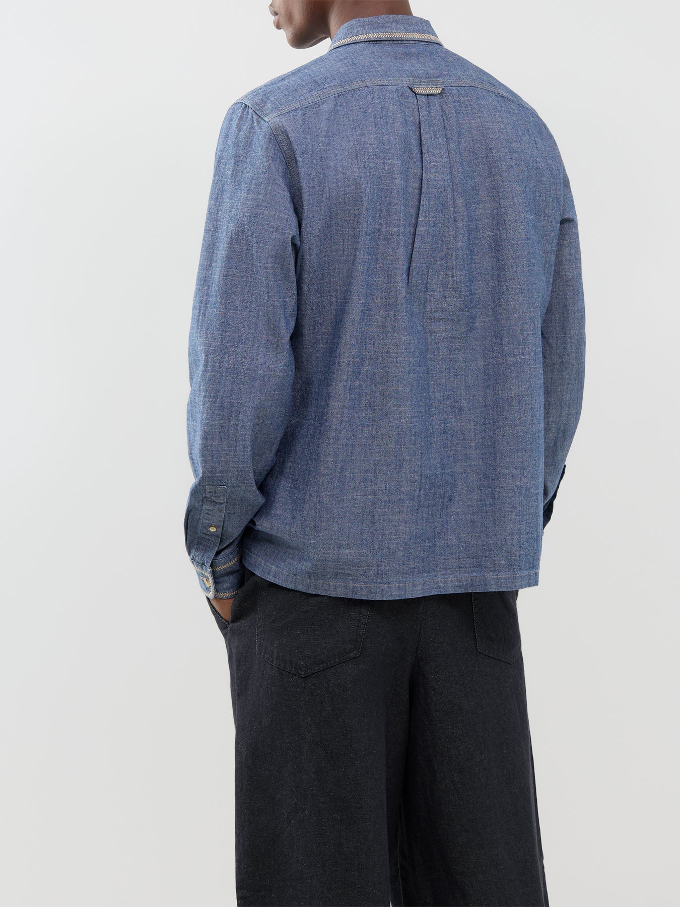 Cotton Chambray Western Shirt