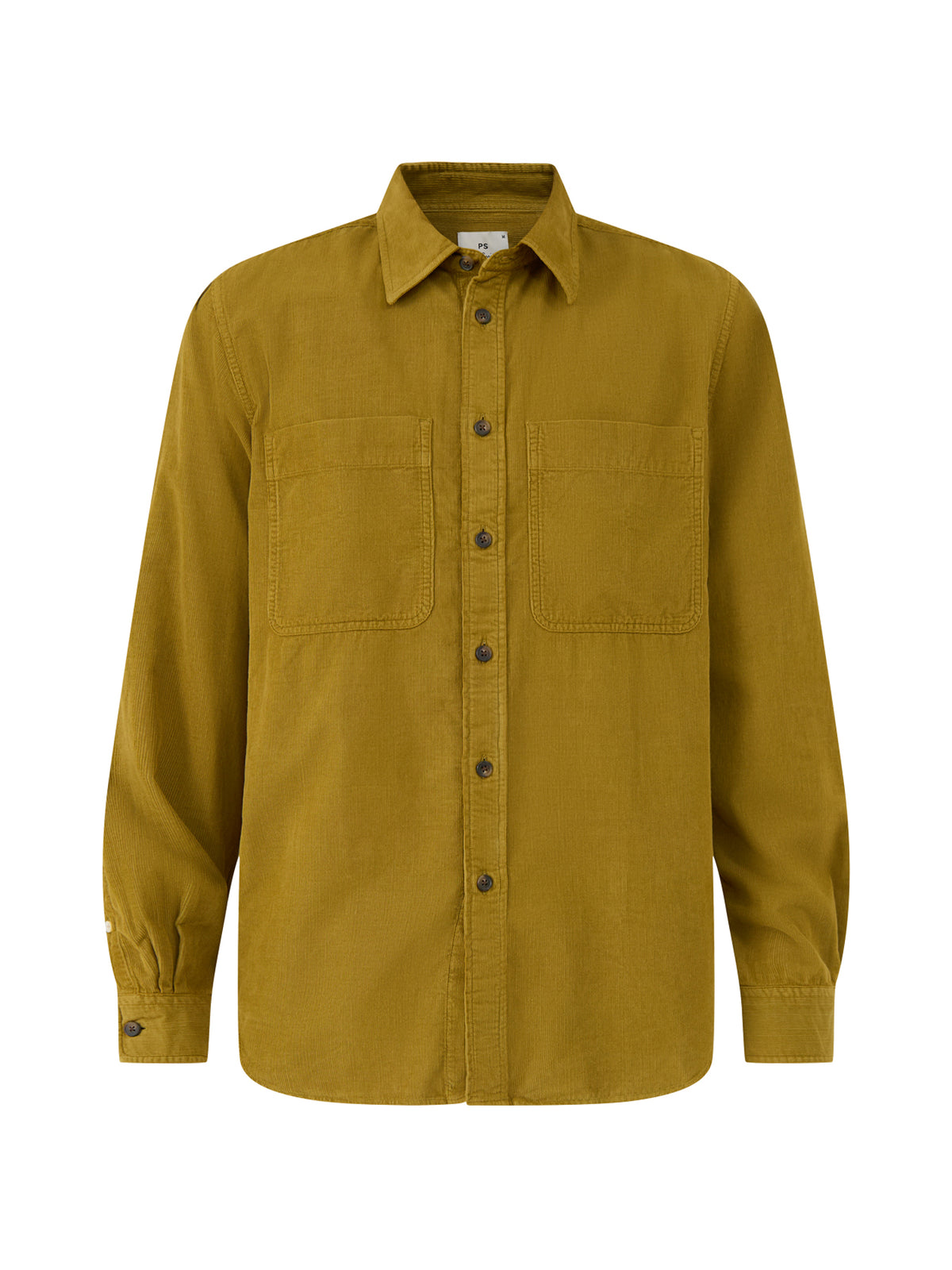 Organic Cotton Cord Long-Sleeve Shirt – Olive Green