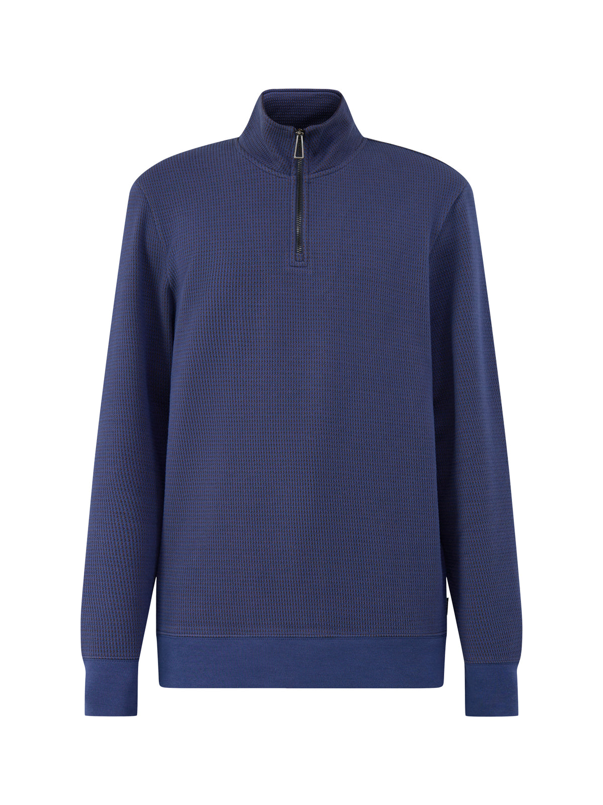 Textured Half-Zip Sweatshirt – Blue