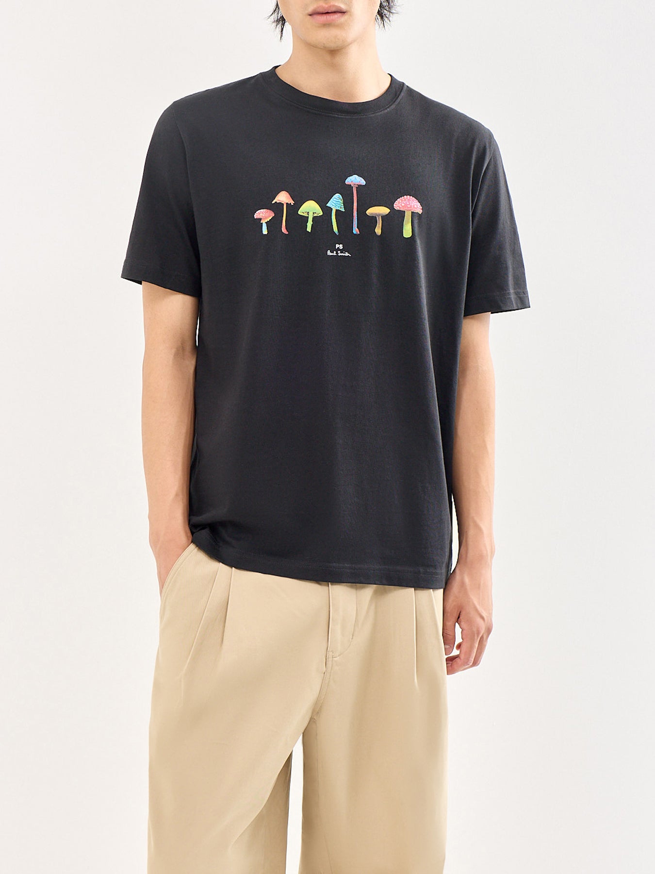 Mushrooms Graphic T-Shirt Black