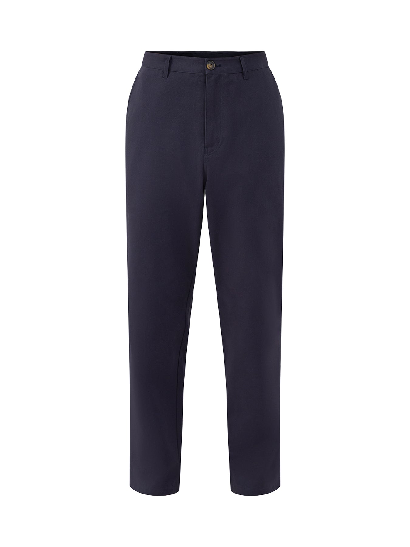 Cotton Tapered Chinos - Navy