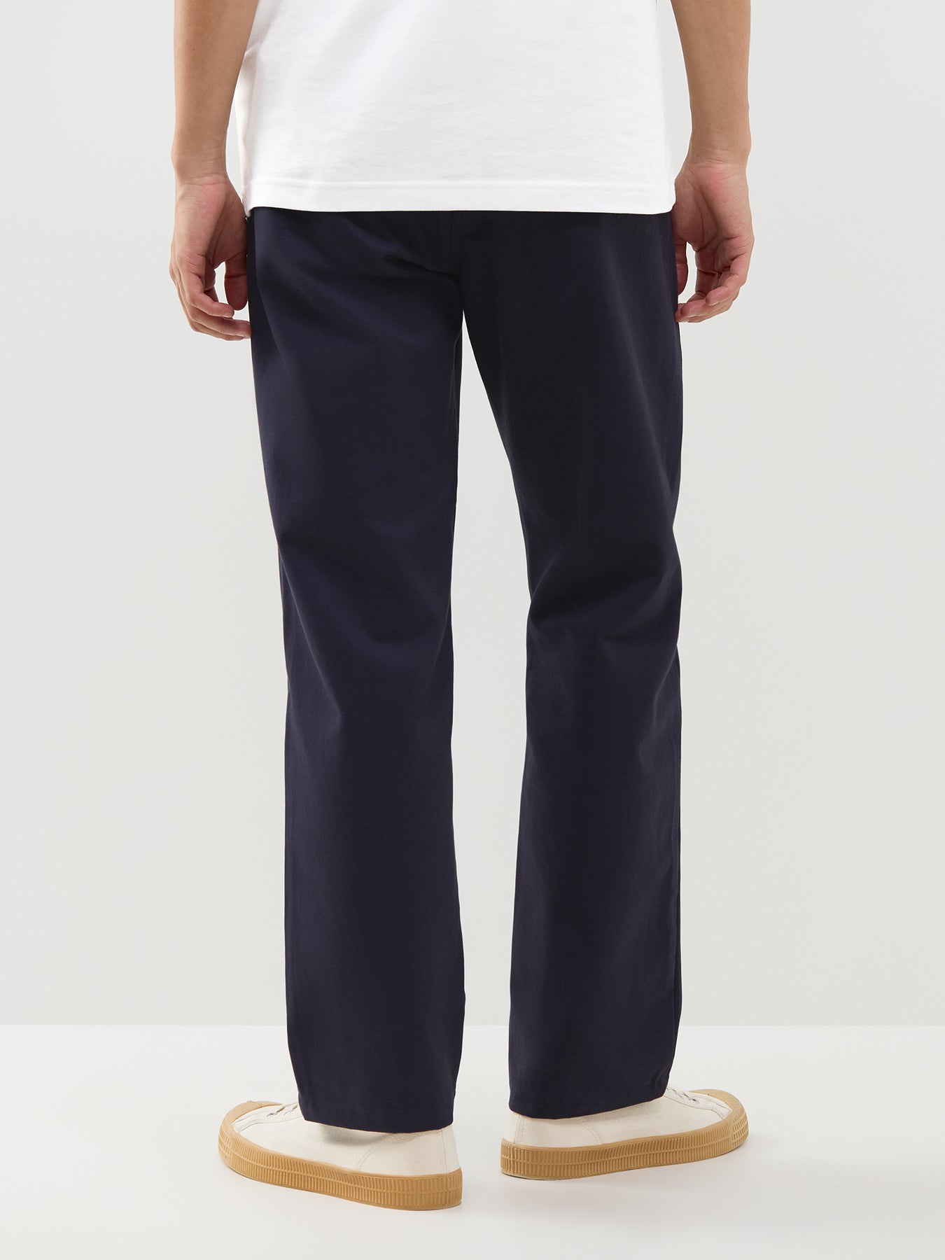 Cotton Tapered Chinos - Navy