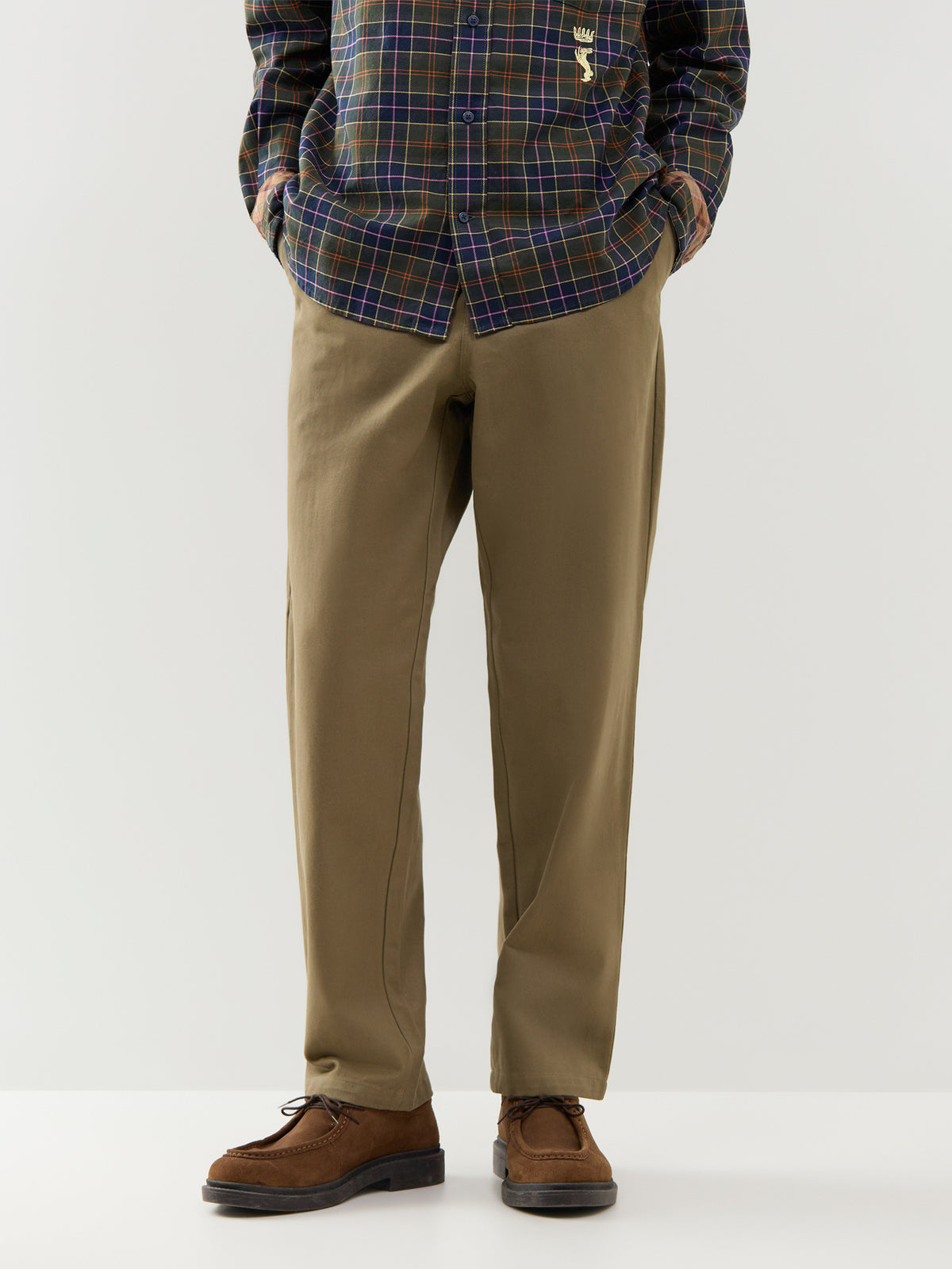 Cotton Tapered Chinos – Brown