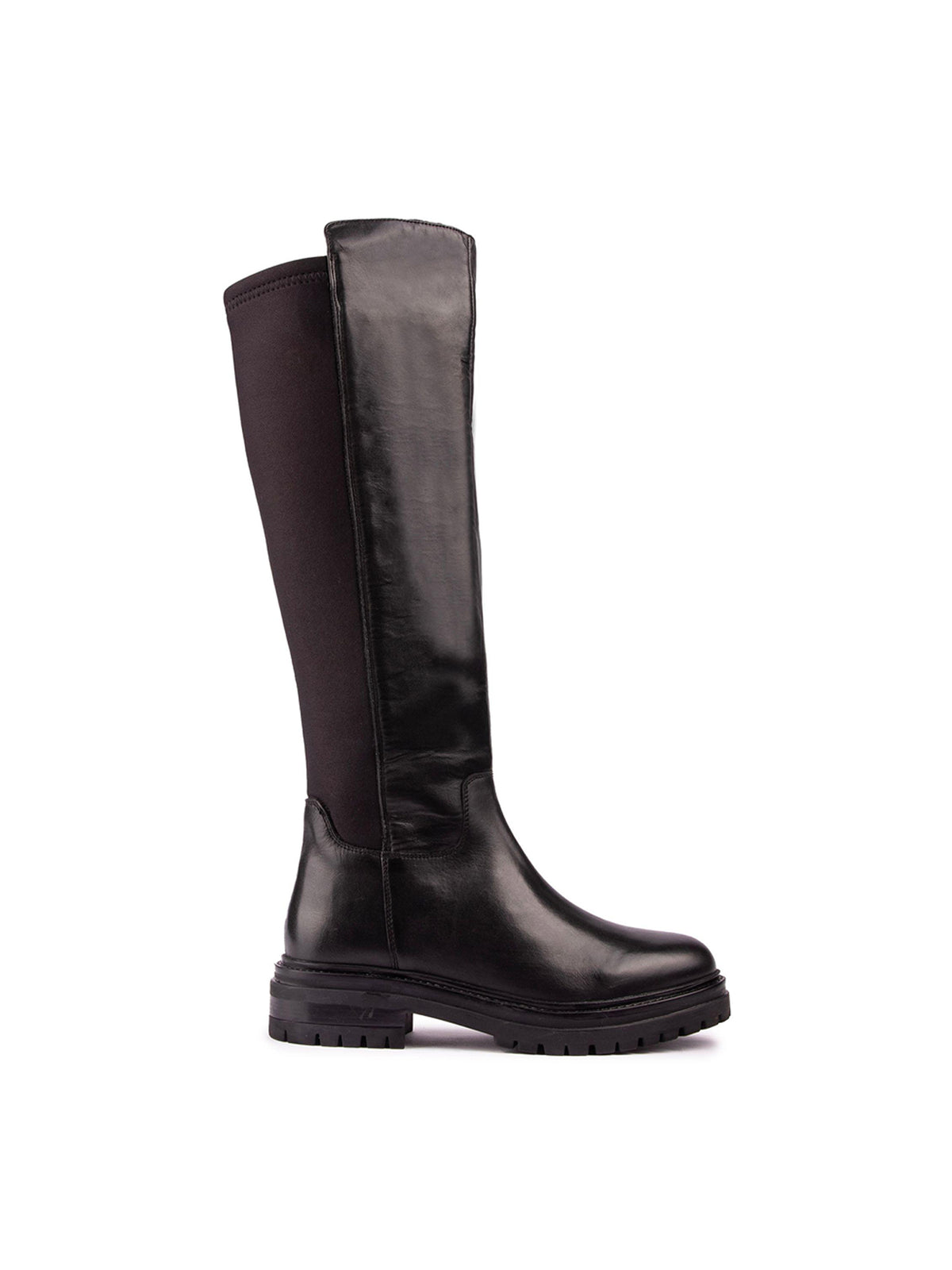 Gracyn Leather Knee-High Boots - Black