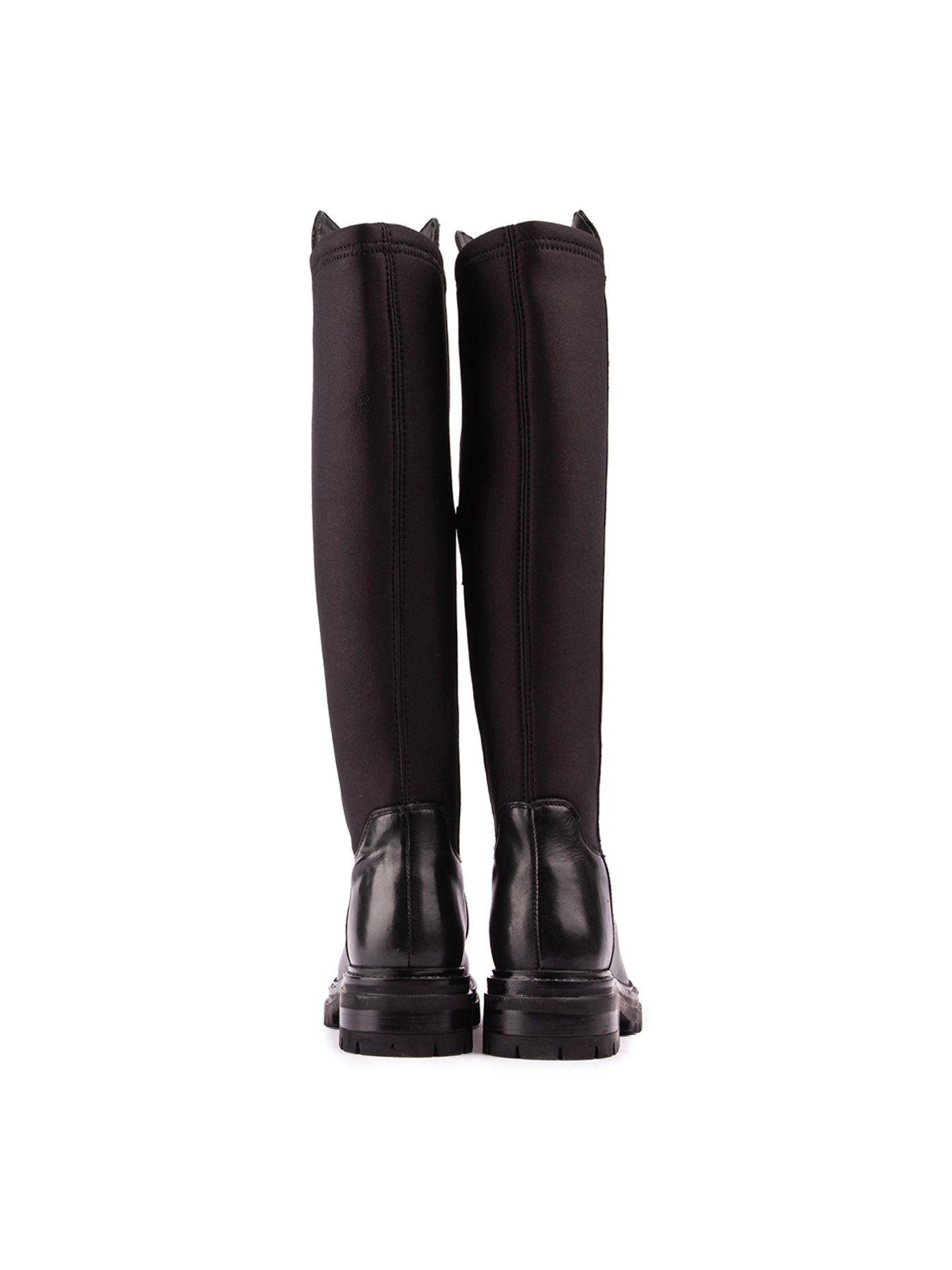 Gracyn Leather Knee-High Boots - Black