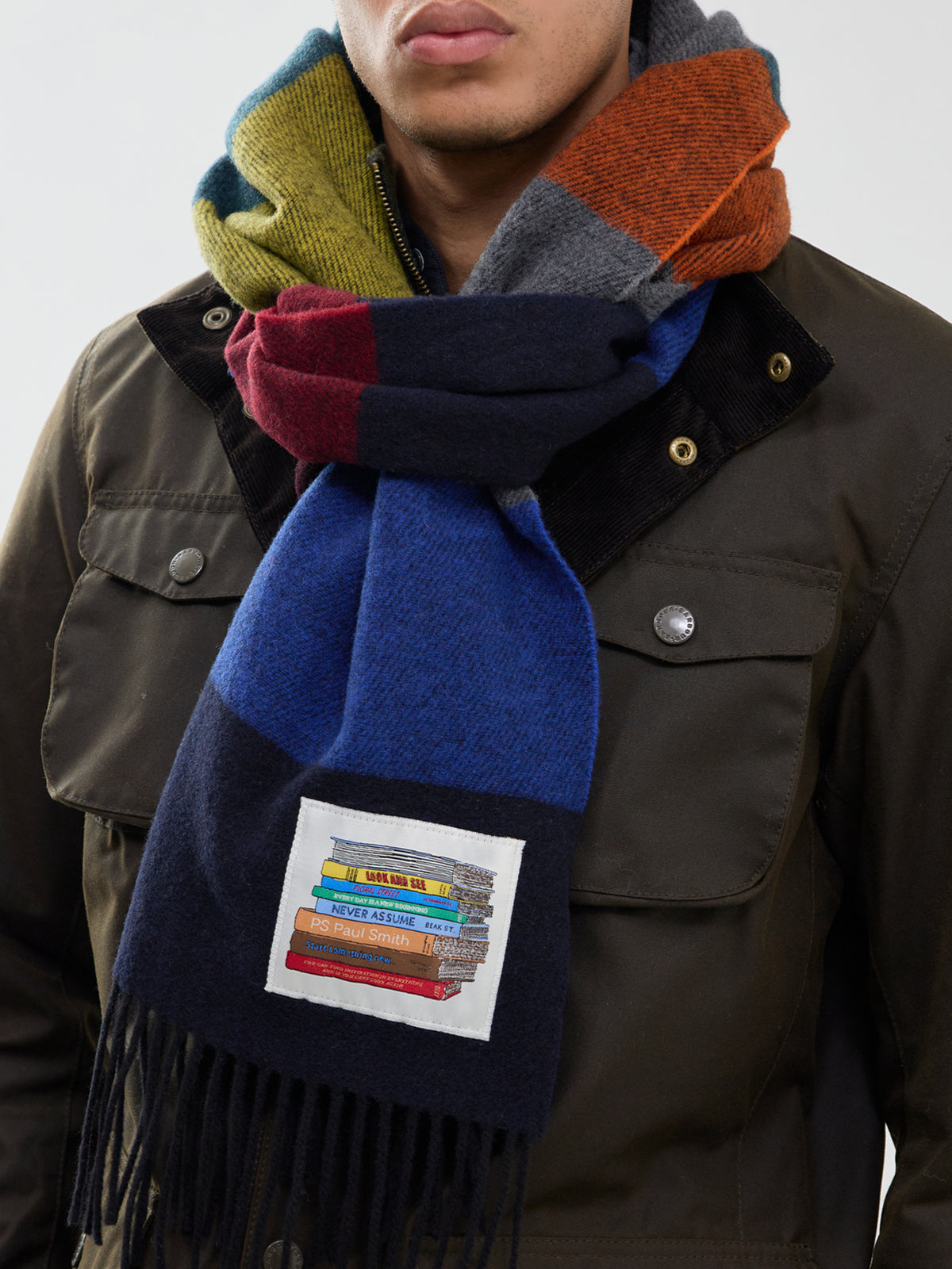 Multicolour Stripe Wool Scarf