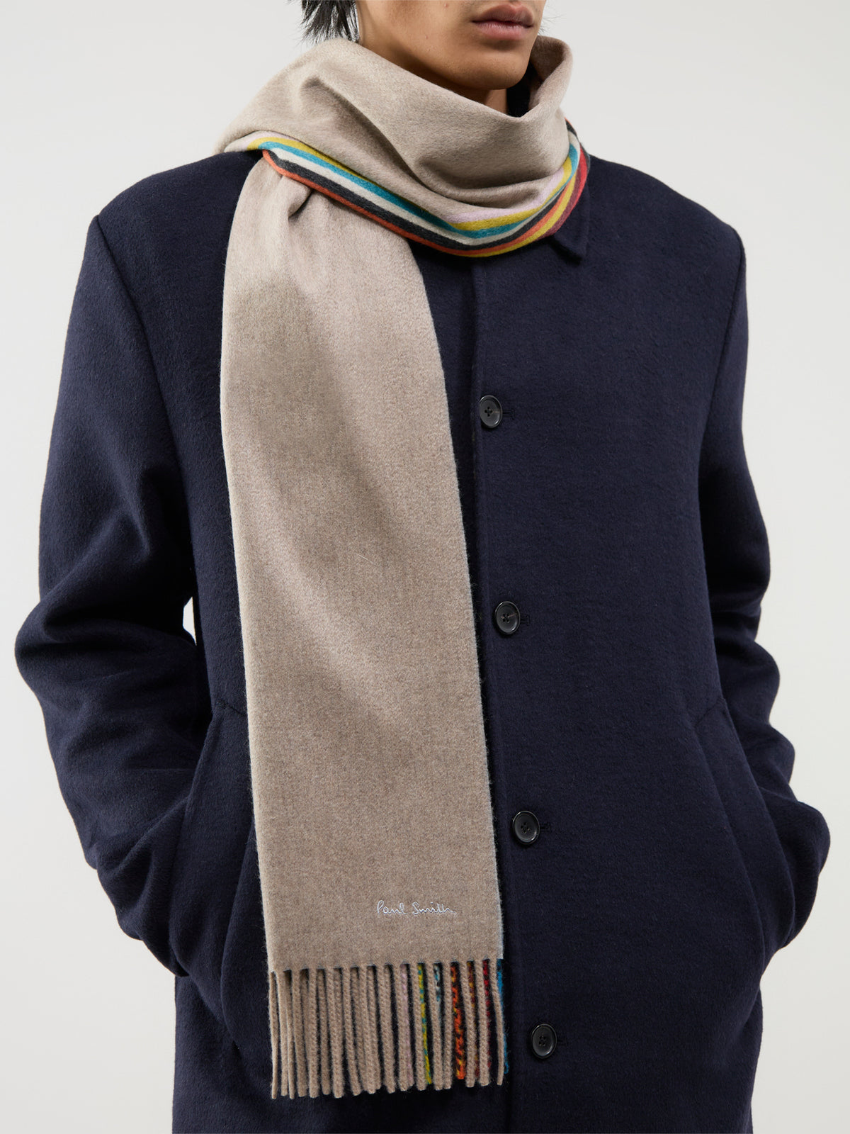 Cashmere Signature Woven Edge Scarf
