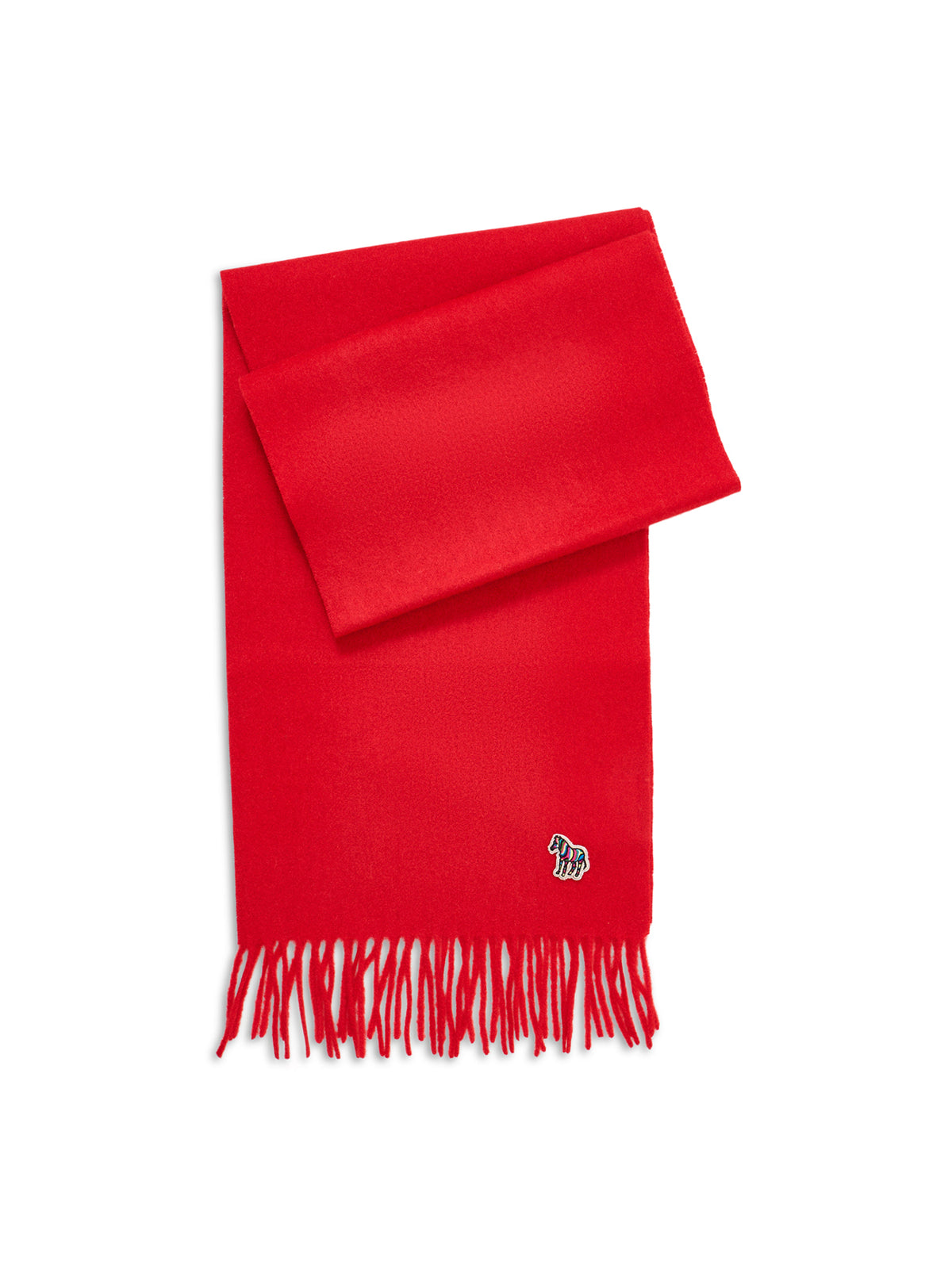 Lambswool Zebra Scarf – Red