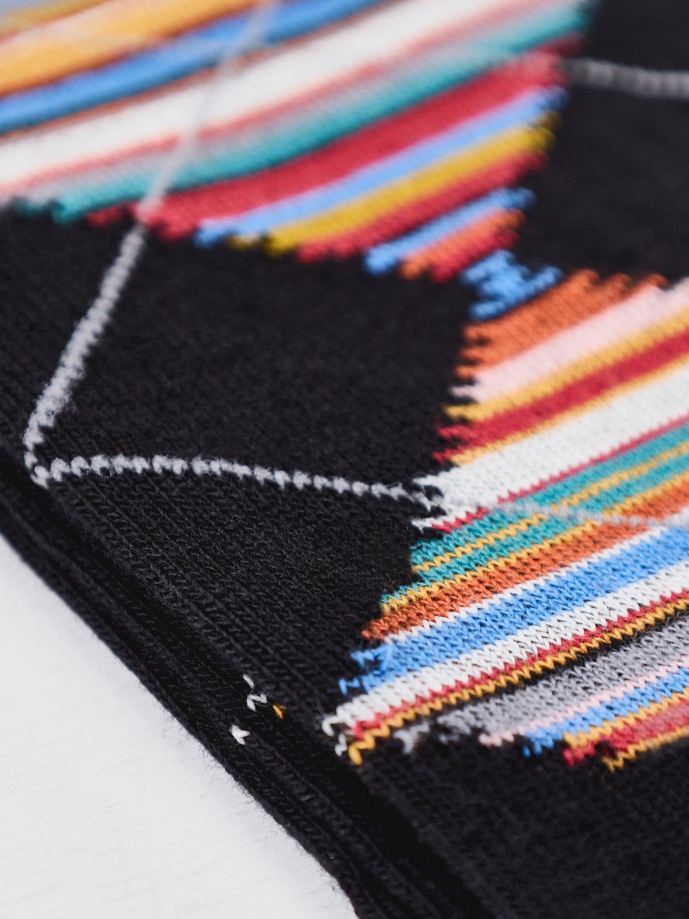 PS Paul Smith Argyle Crew Socks Black