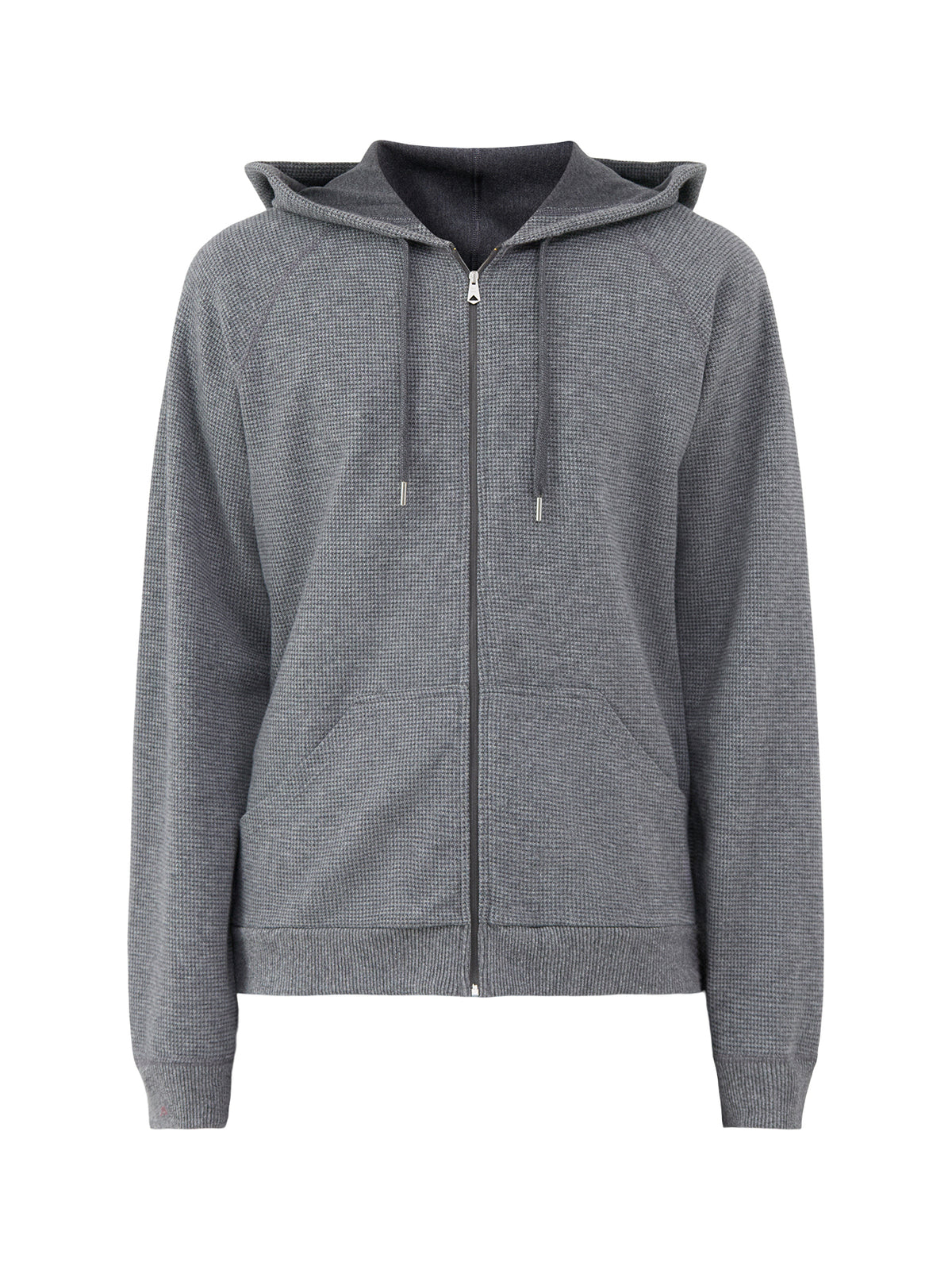 Cotton Dirk Zip-Through Loungewear Hoodie - Grey