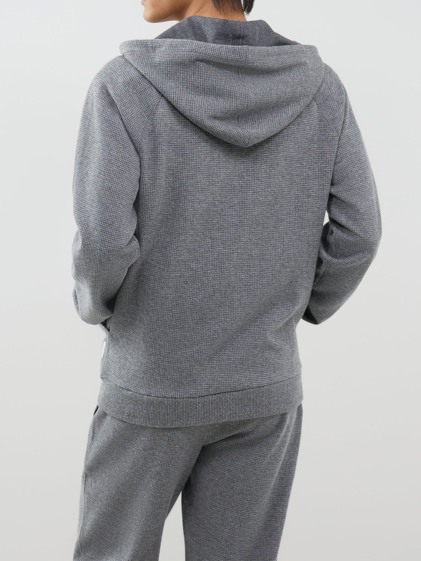 Cotton Dirk Zip-Through Loungewear Hoodie - Grey