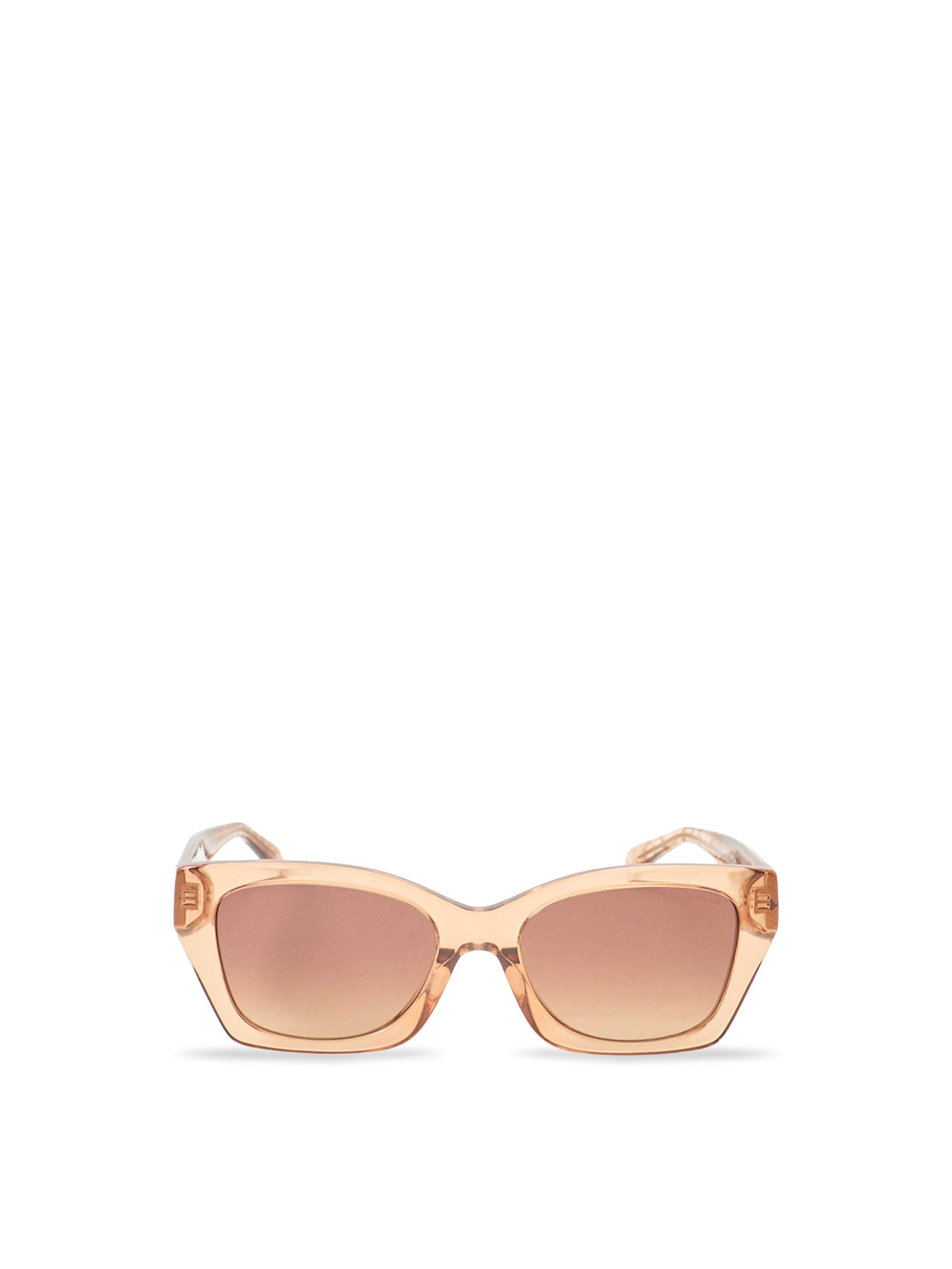 Rectangle Sunglasses Transparent Brown