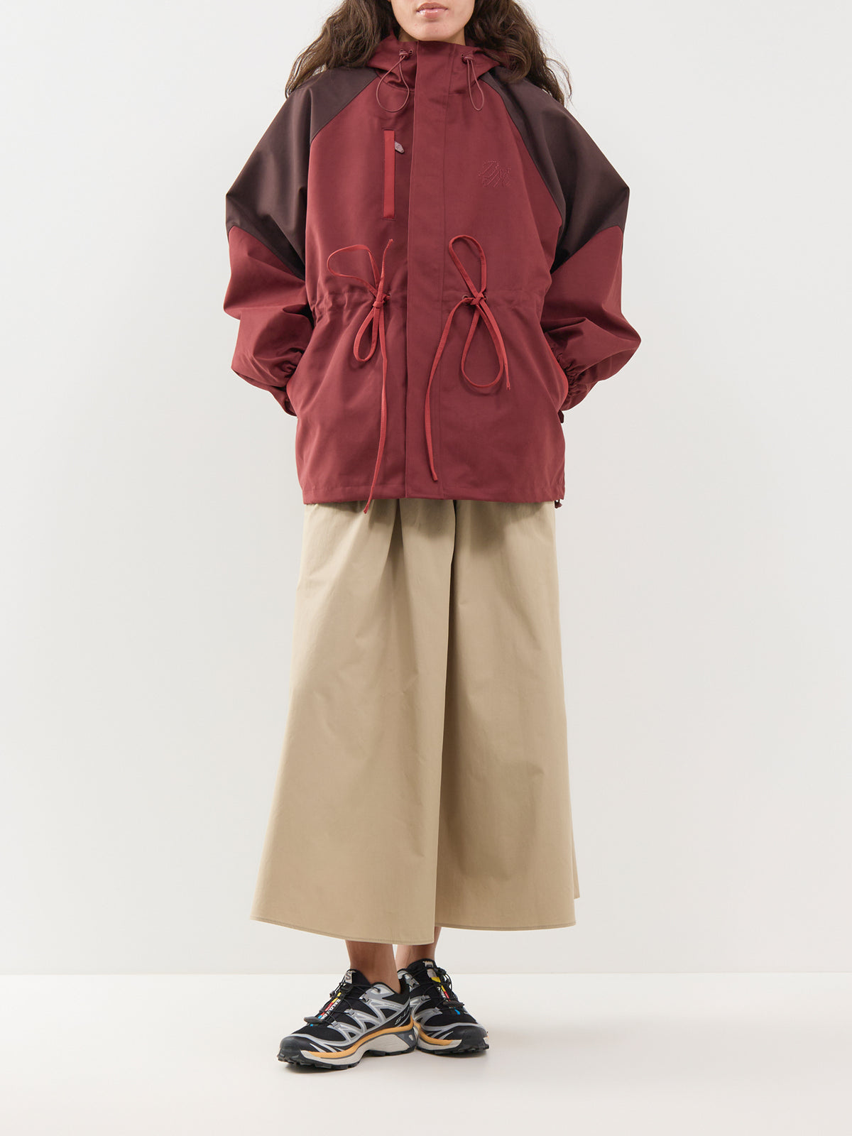 Liu Showerproof Raincoat - Burgundy