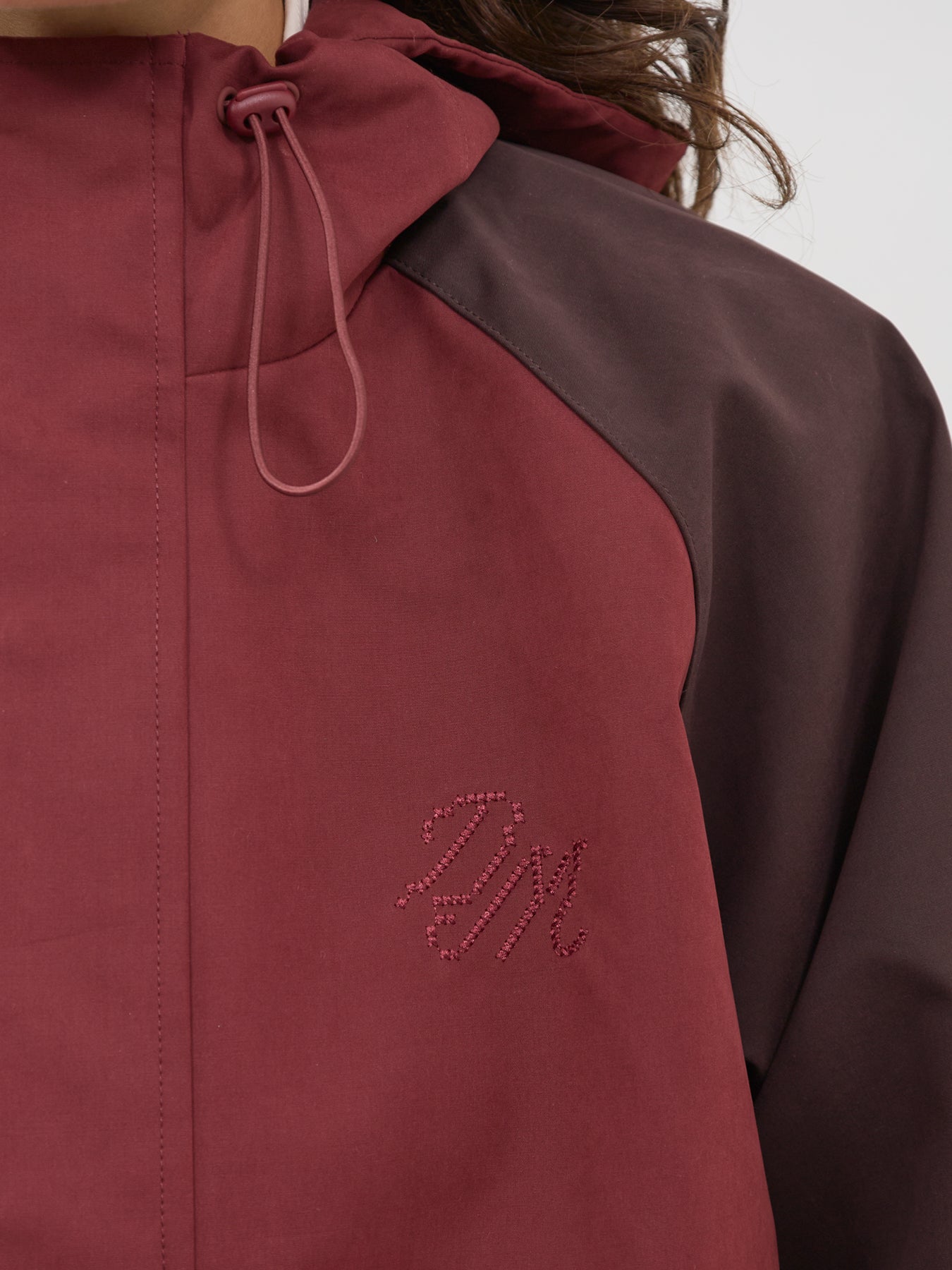 Liu Showerproof Raincoat - Burgundy