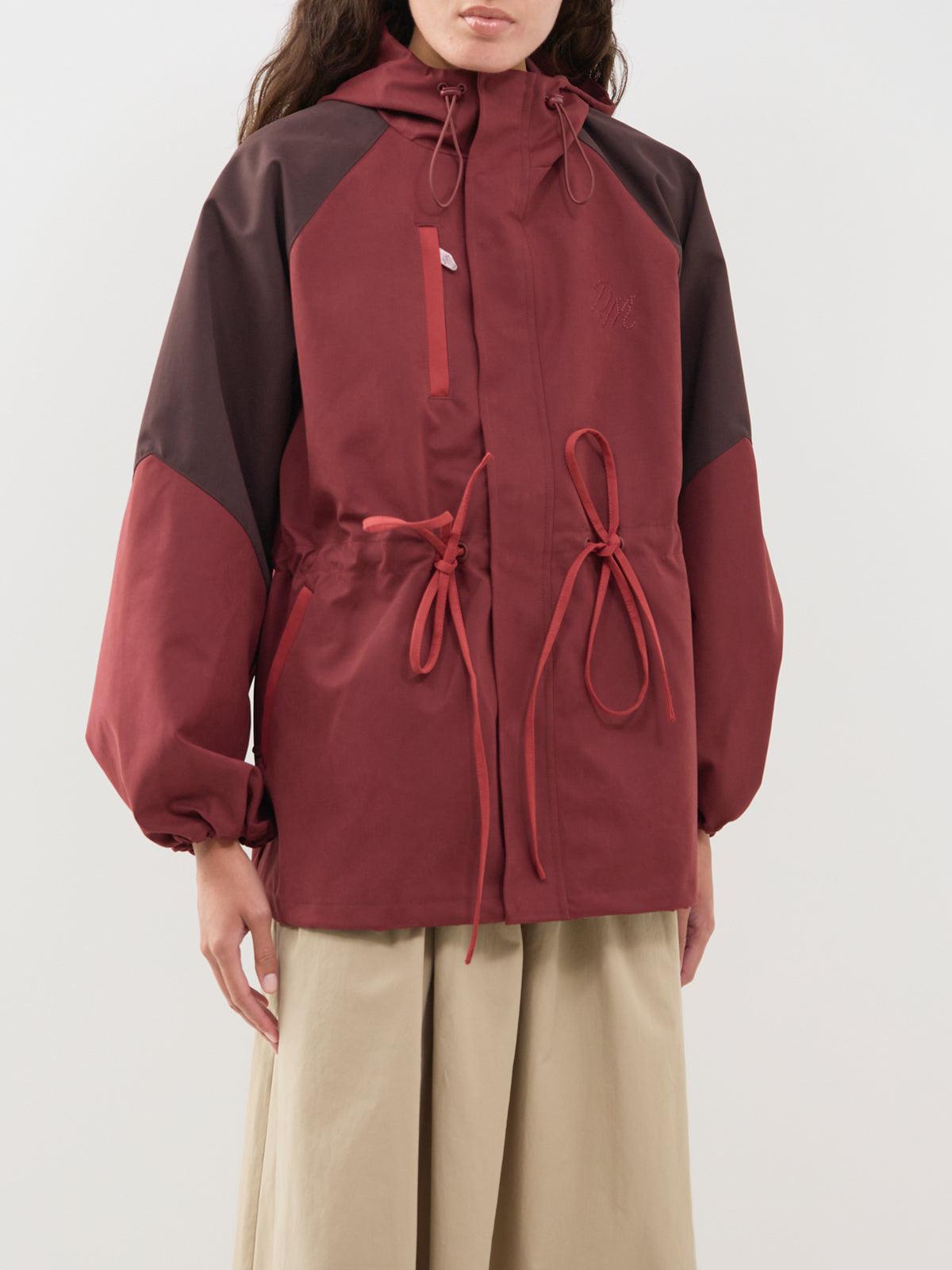 Liu Showerproof Raincoat - Burgundy