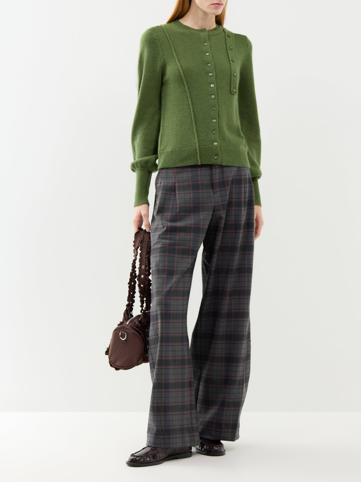 Marla Wool & Cashmere Blend Cardigan - Green