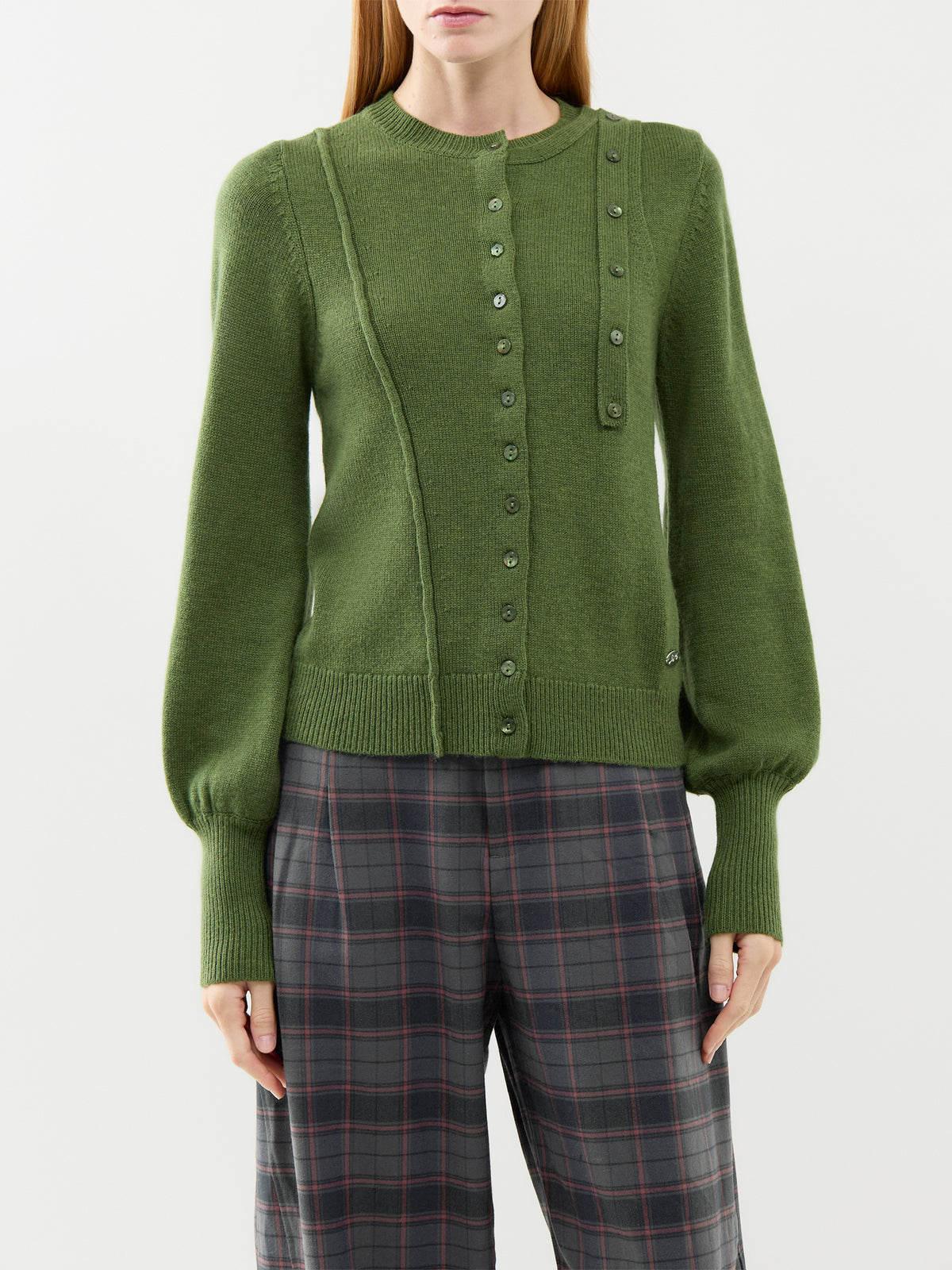 Marla Wool & Cashmere Blend Cardigan - Green