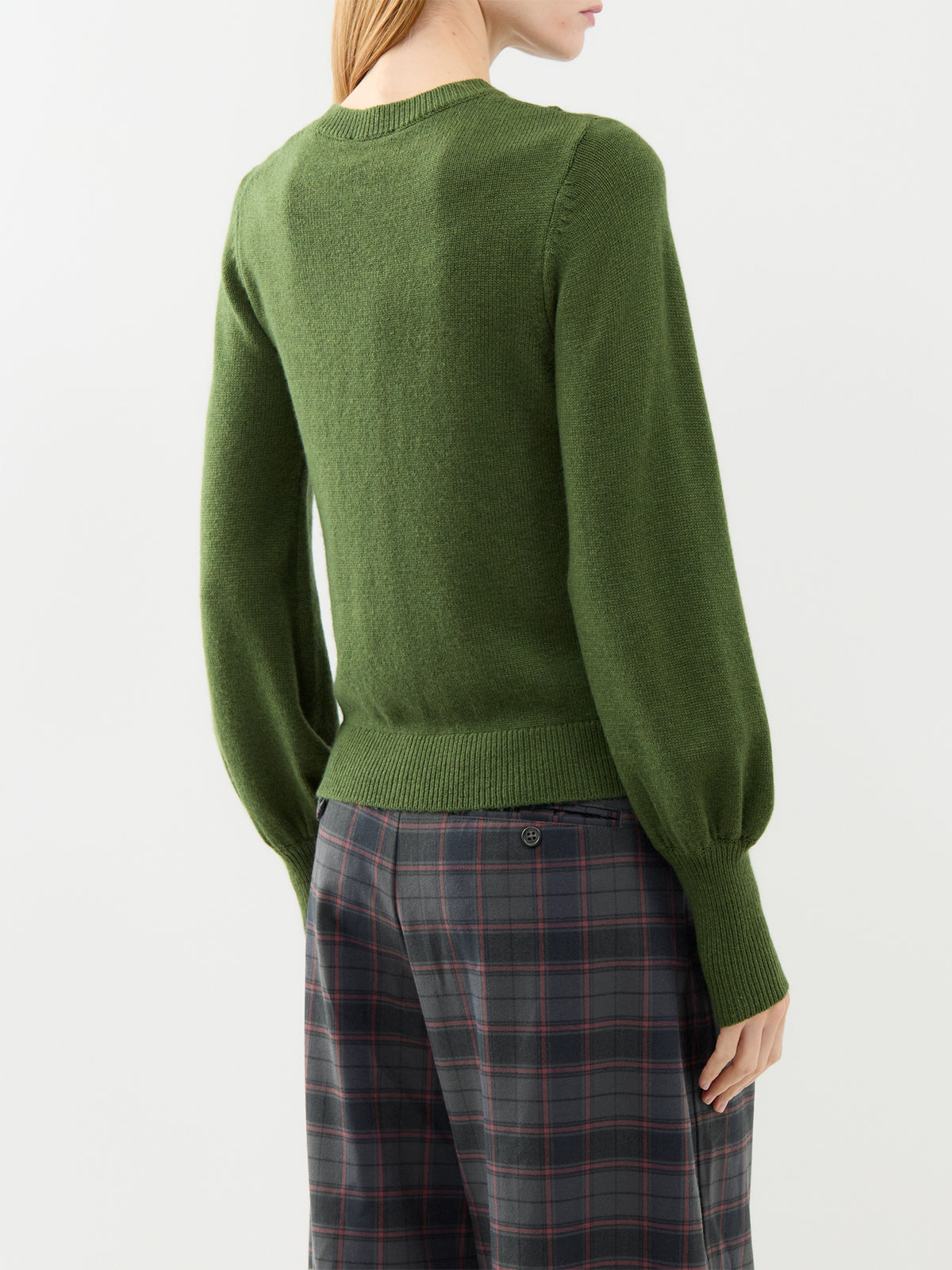 Marla Wool & Cashmere Blend Cardigan - Green
