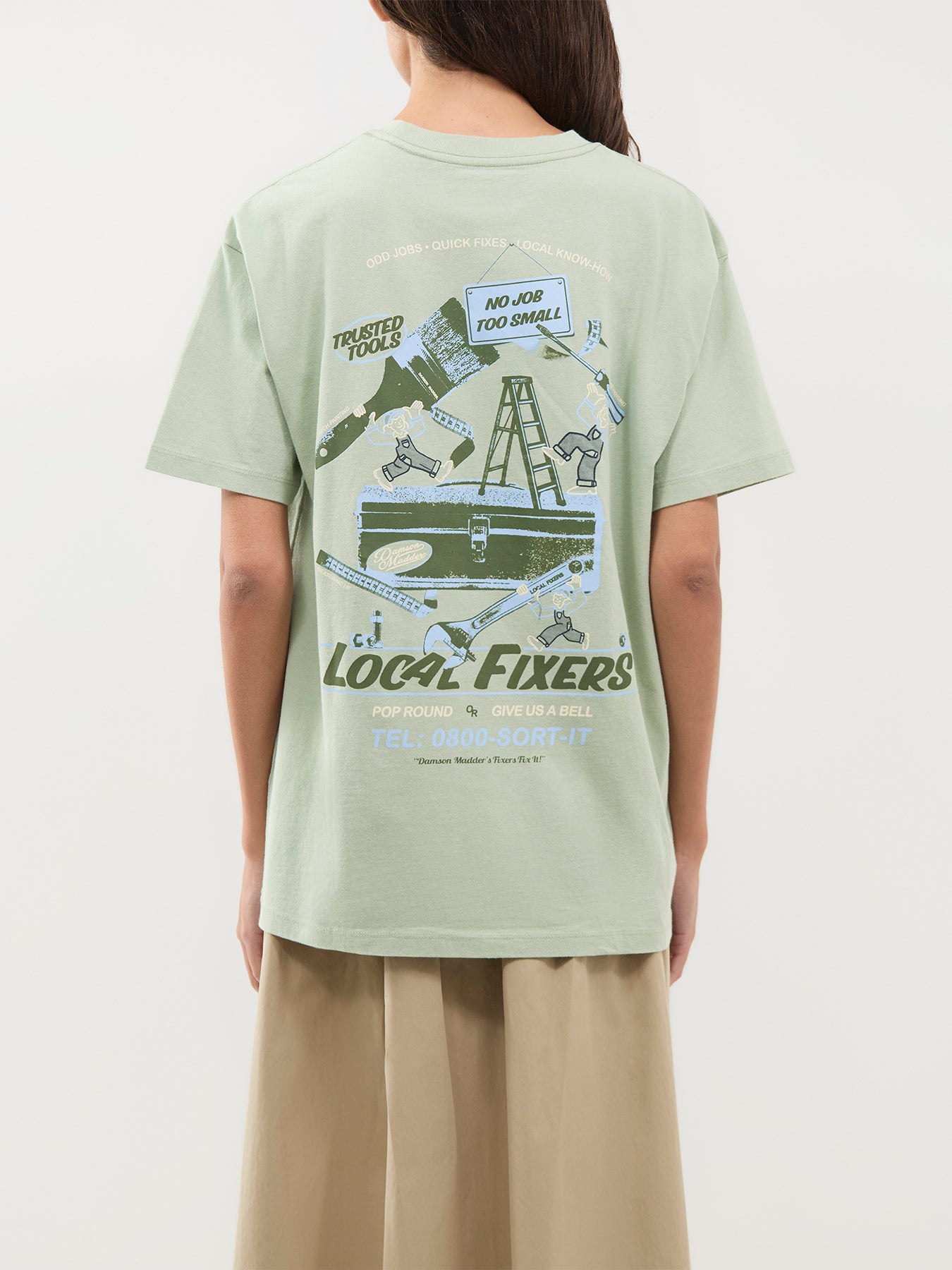 Organic Cotton Local Fixers Graphic T-Shirt - Pine