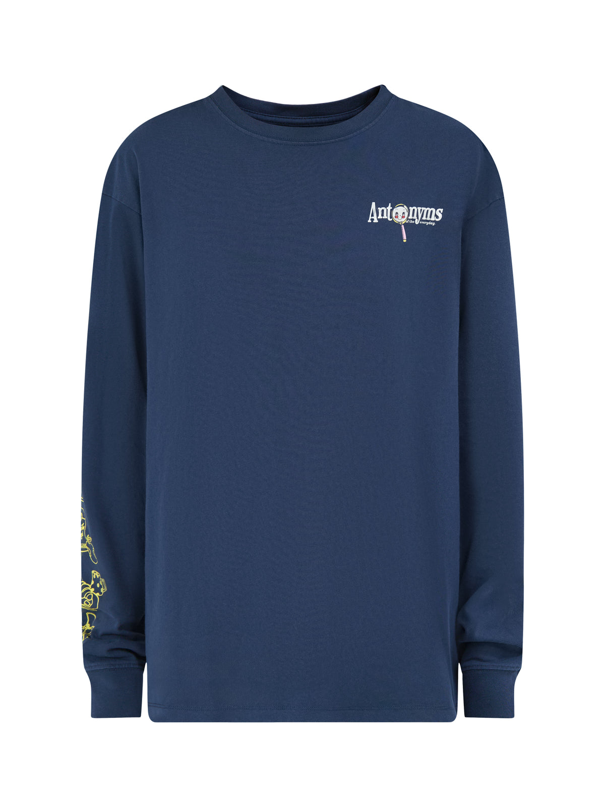 Organic Cotton Antonyms Long-Sleeved Graphic T-Shirt - Navy