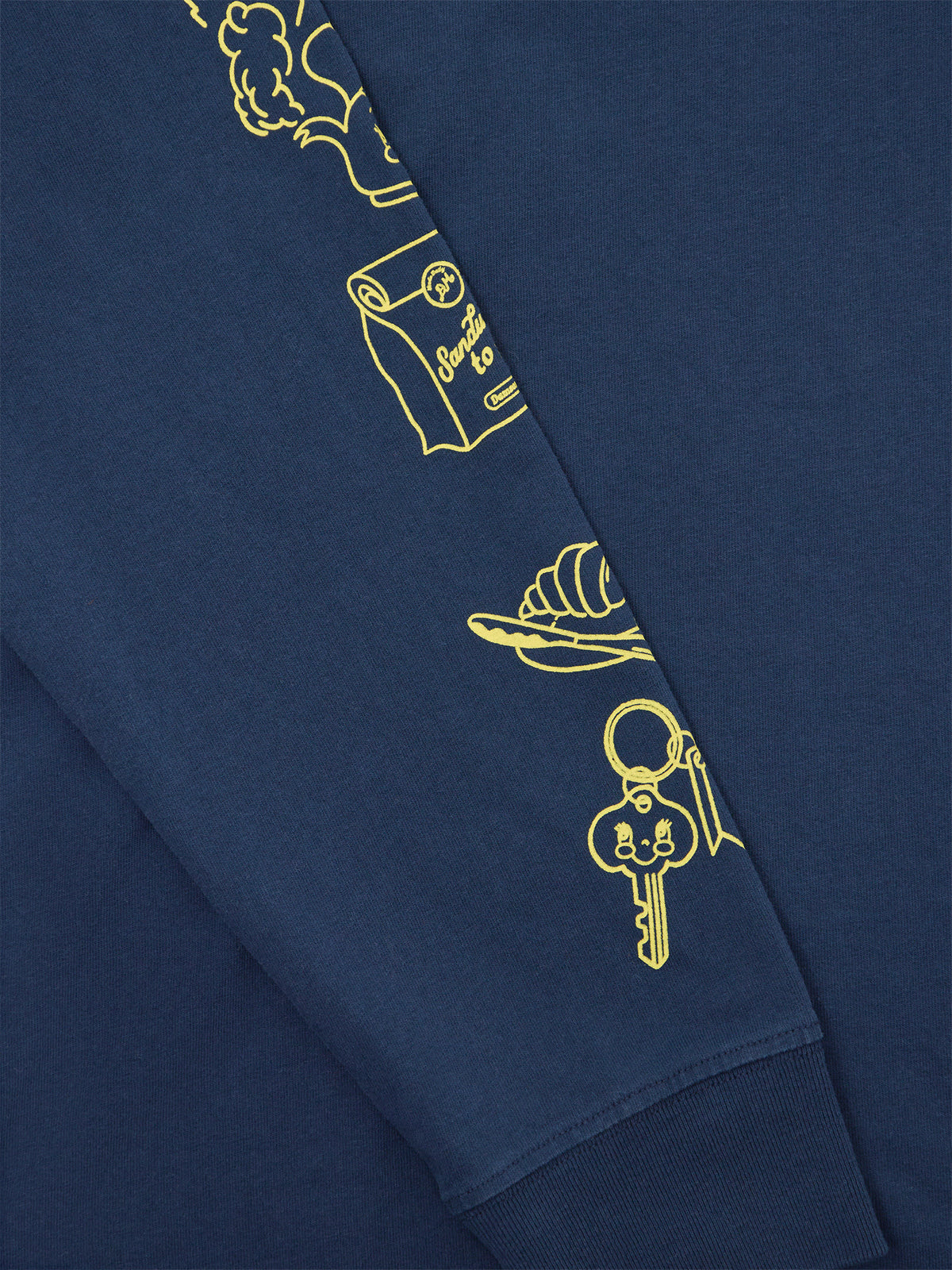 Organic Cotton Antonyms Long-Sleeved Graphic T-Shirt - Navy