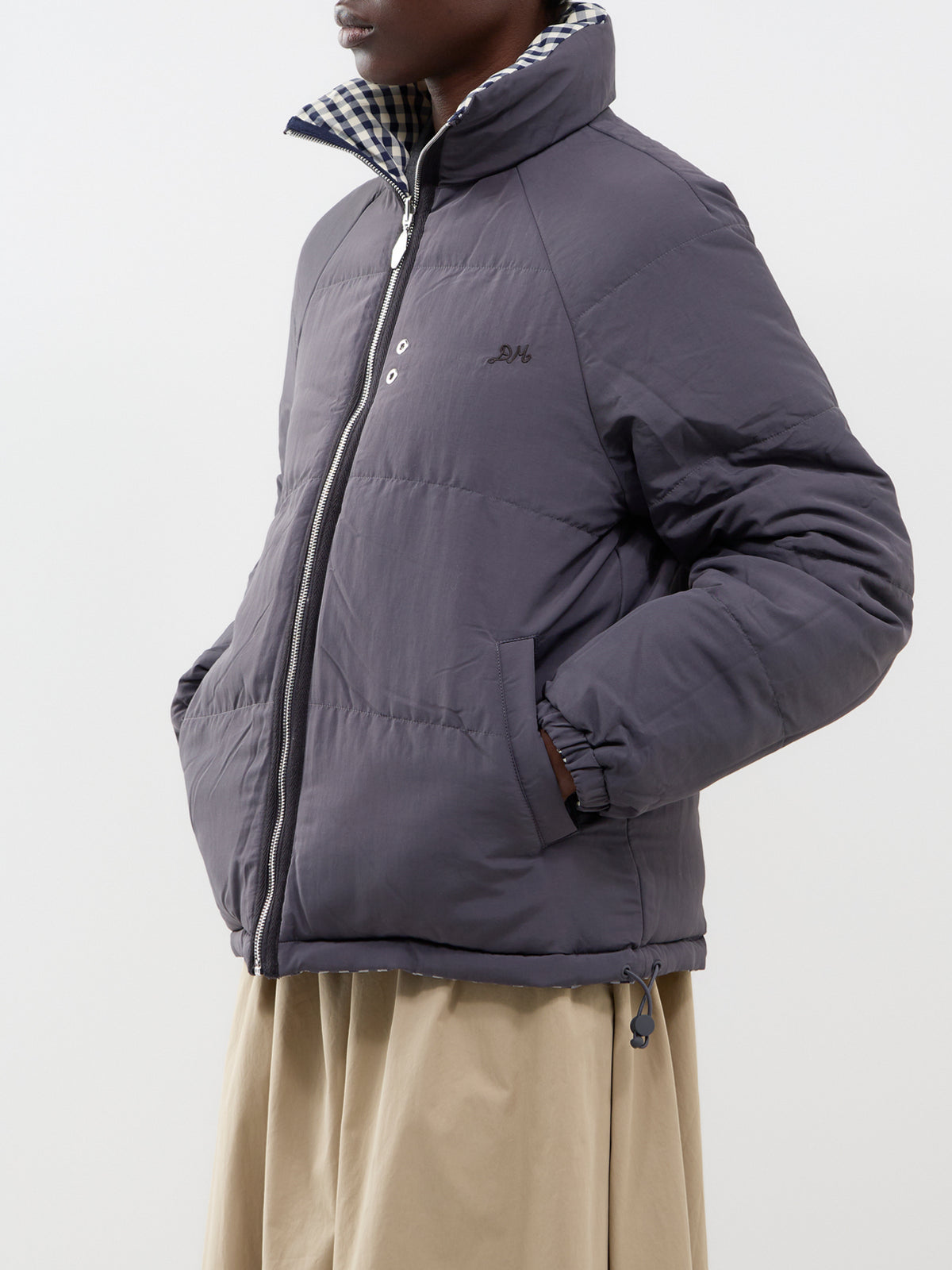 Opal Reversible Gingham Puffer Jacket - Multi