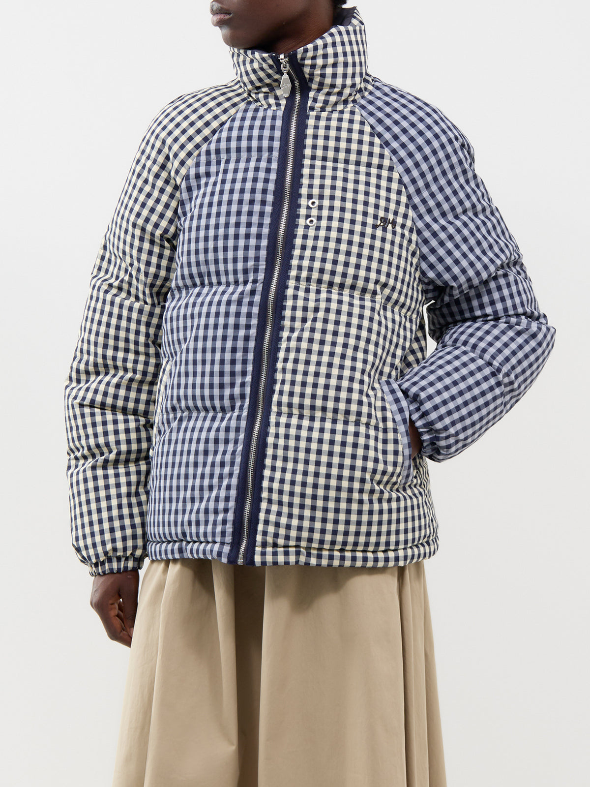 Opal Reversible Gingham Puffer Jacket - Multi