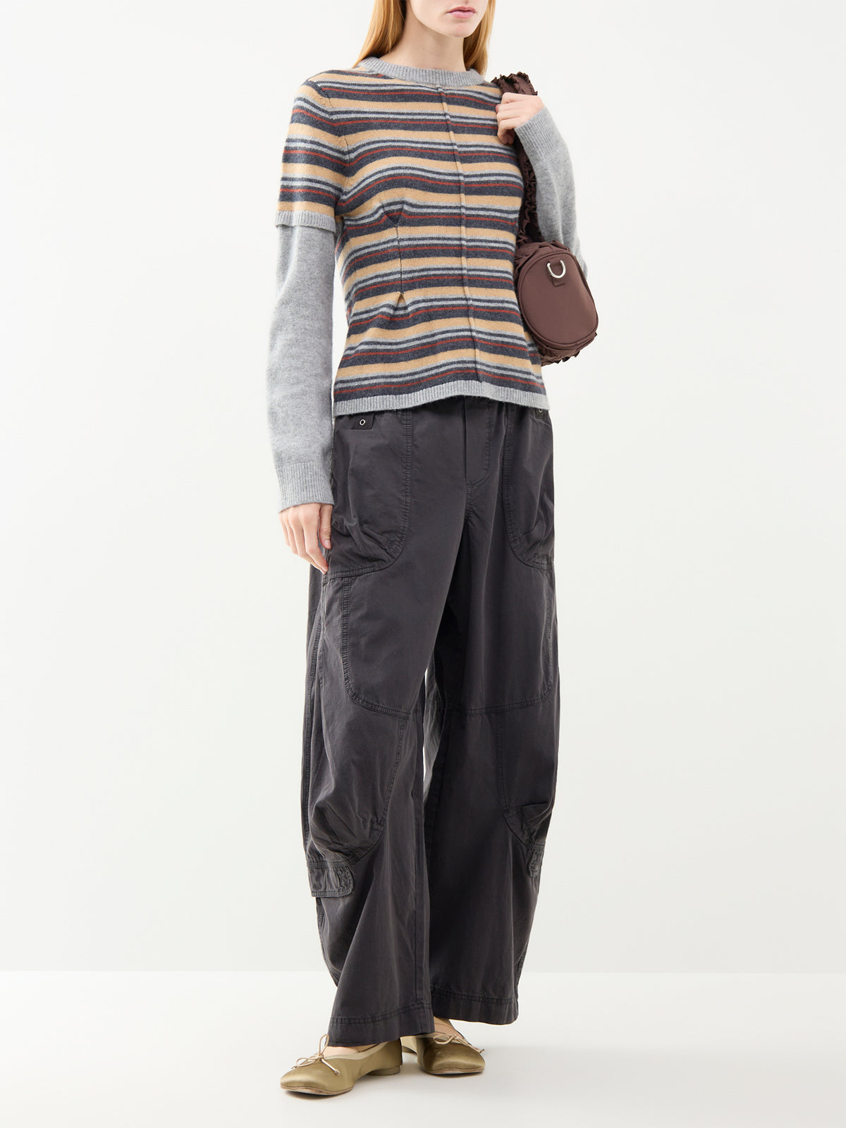 Clara Merino Wool Double-Sleeve Striped Jumper - Multi