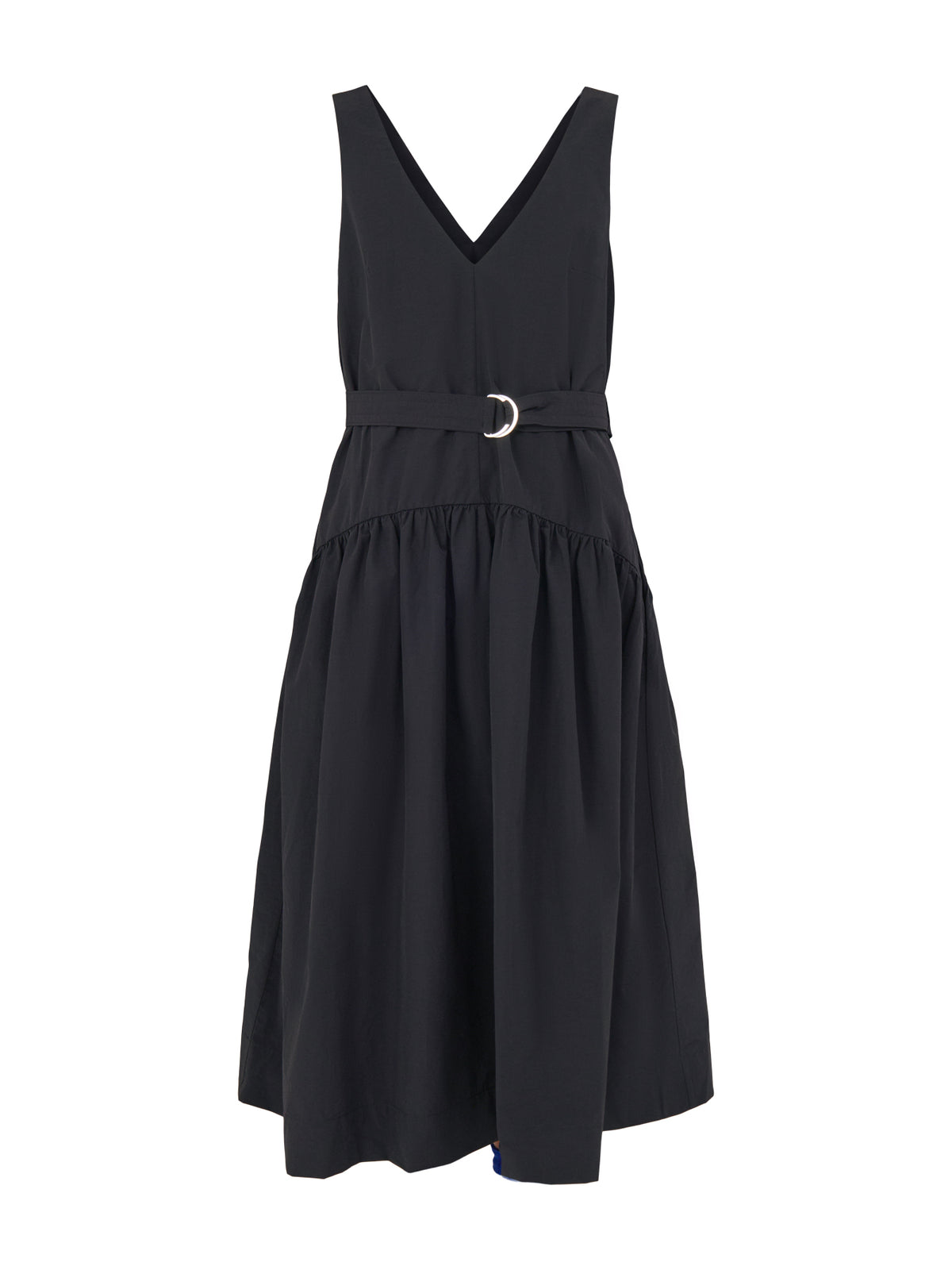 Cotton Blend Dallas Midi Dress - Black