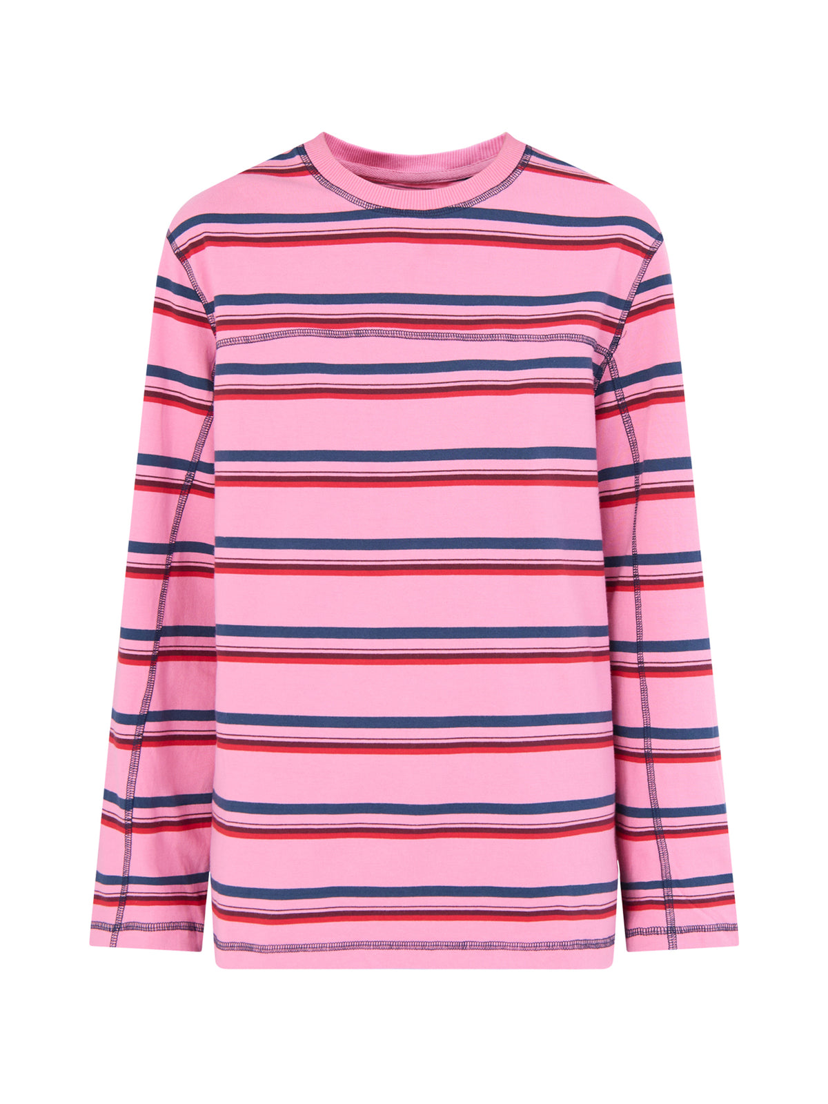 Cotton Samara T-Shirt - Pink Stripe