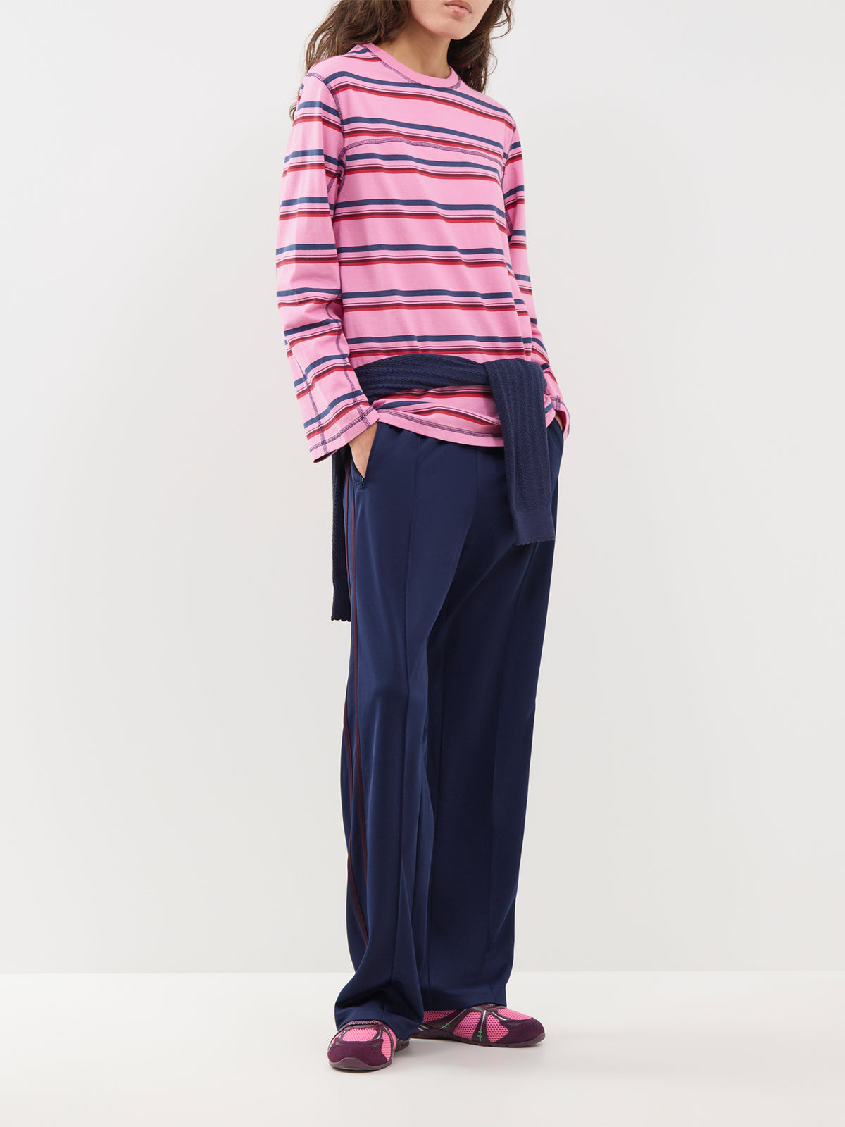 Cotton Samara T-Shirt - Pink Stripe