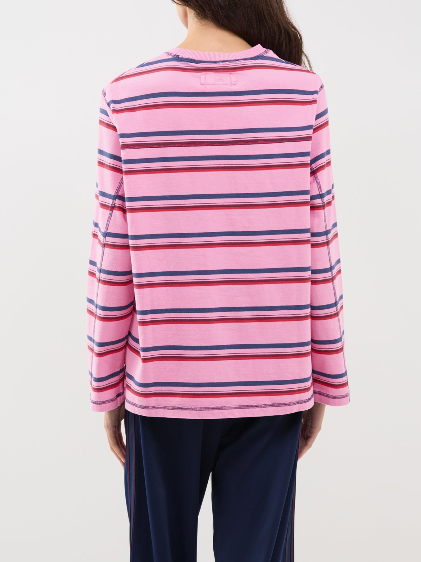 Cotton Samara T-Shirt - Pink Stripe