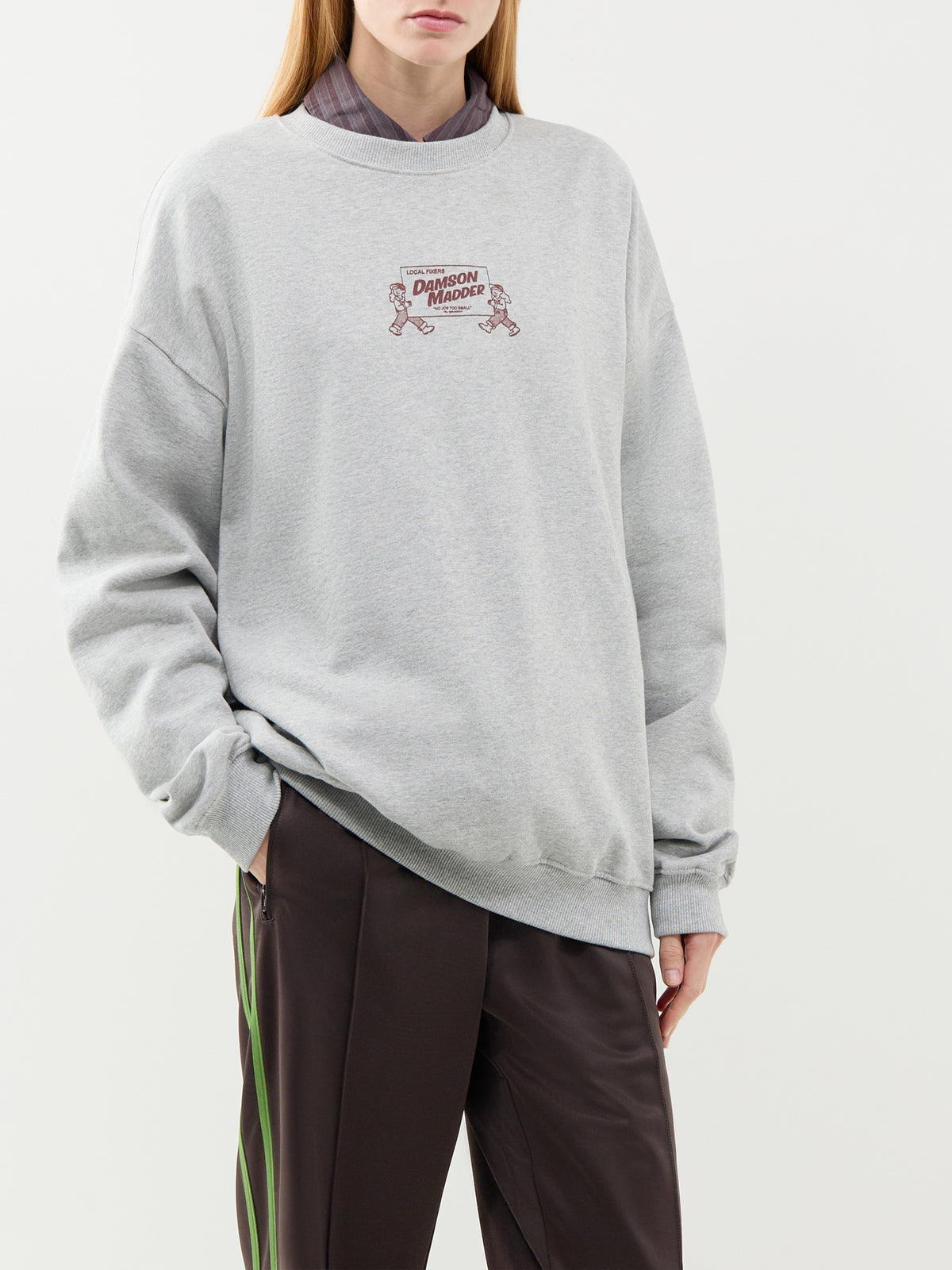 Local Fixers Organic Cotton Graphic Sweatshirt - Grey Marl
