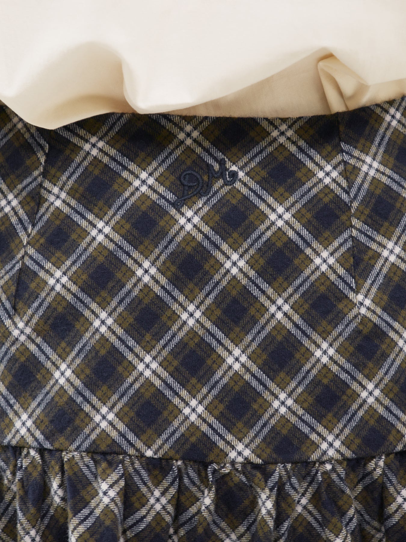 Organic Cotton Raya Midi Skirt - Lyra Check