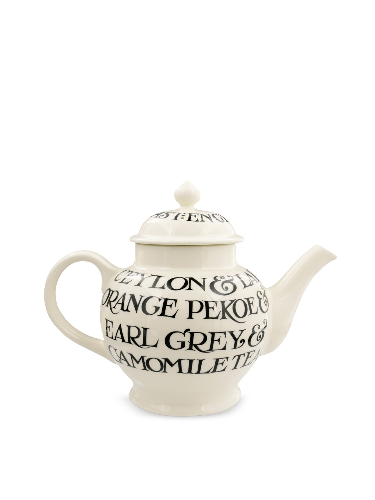 Black Toast 4 Mug Teapot