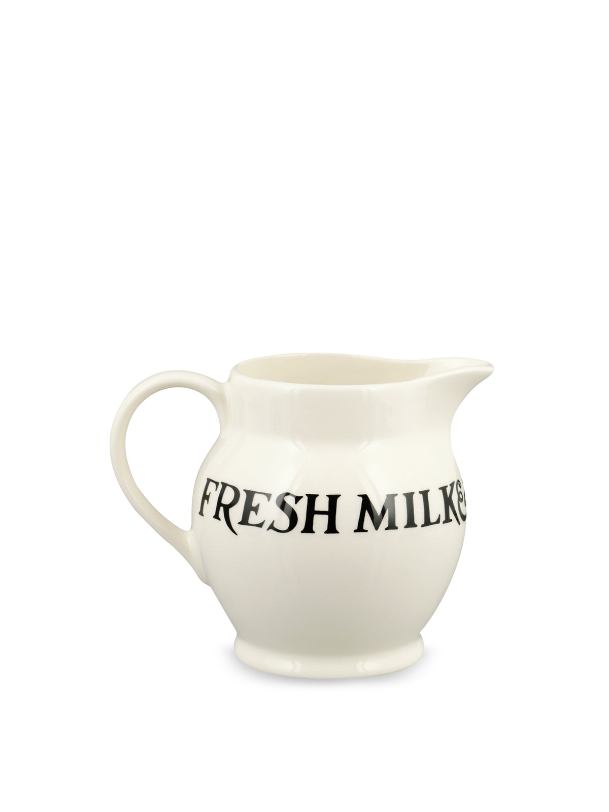 Black Toast Jersey Cream Half Pint Jug – White