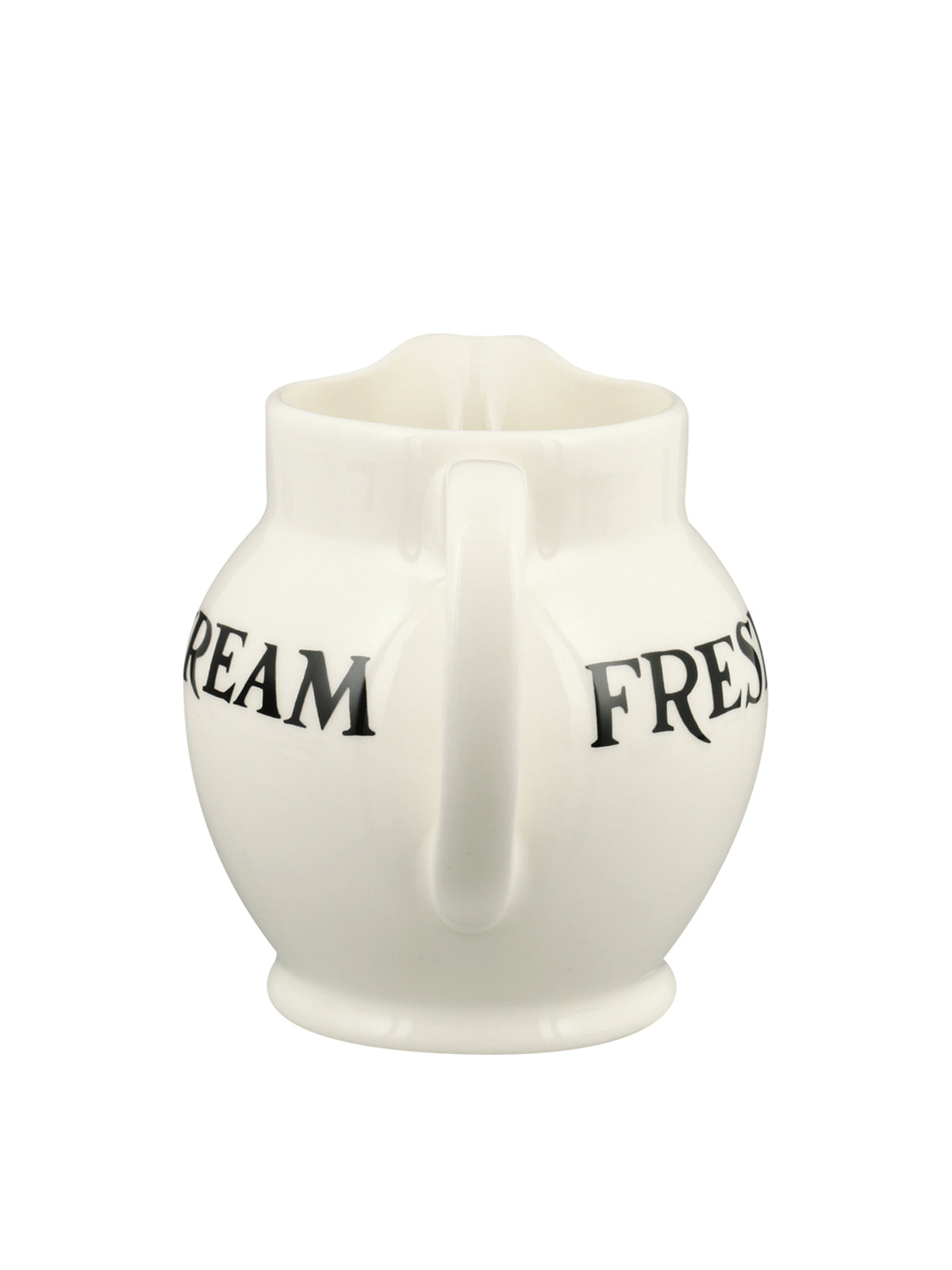 Black Toast Jersey Cream Half Pint Jug – White