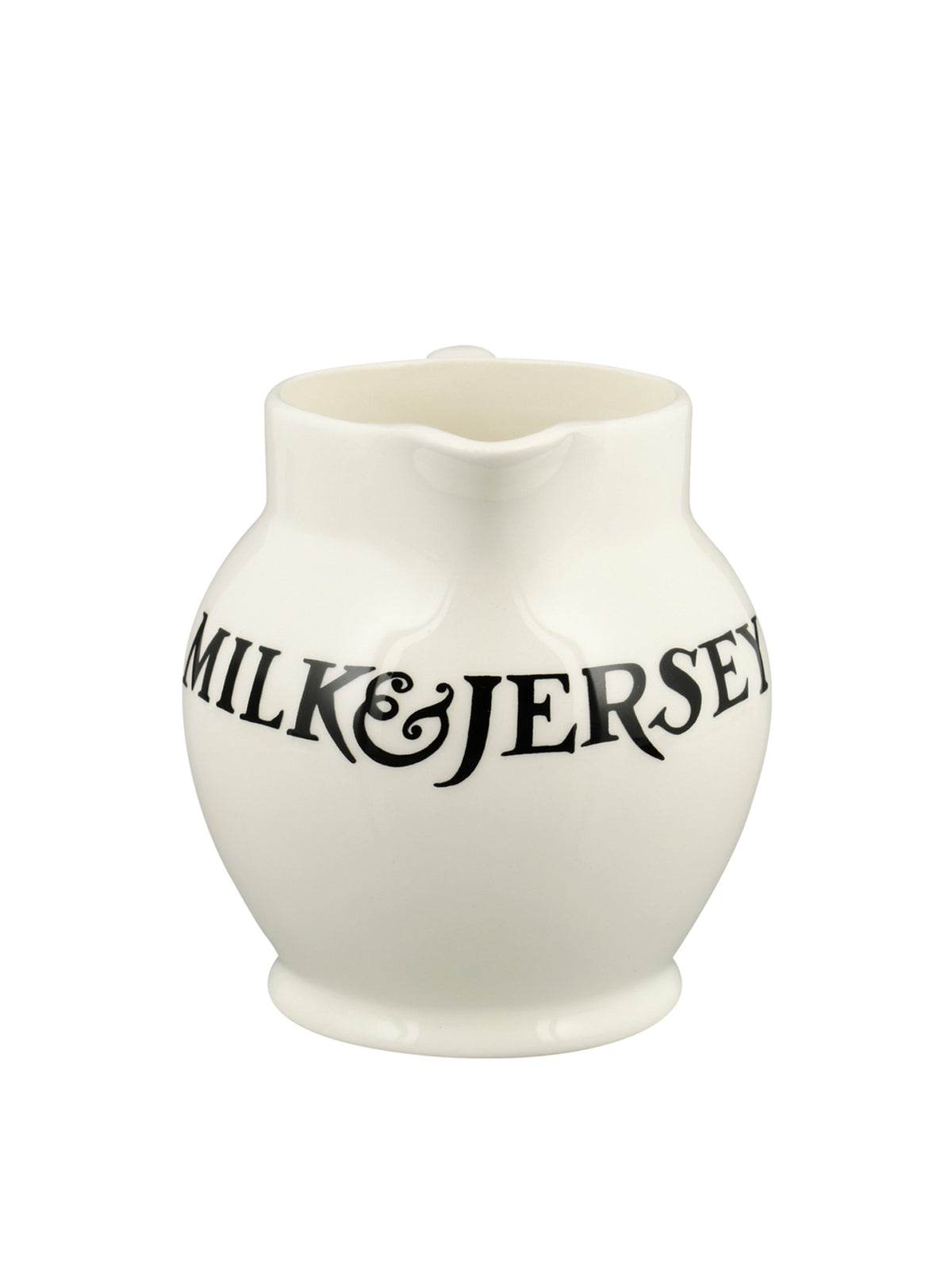 Black Toast Jersey Cream Half Pint Jug – White