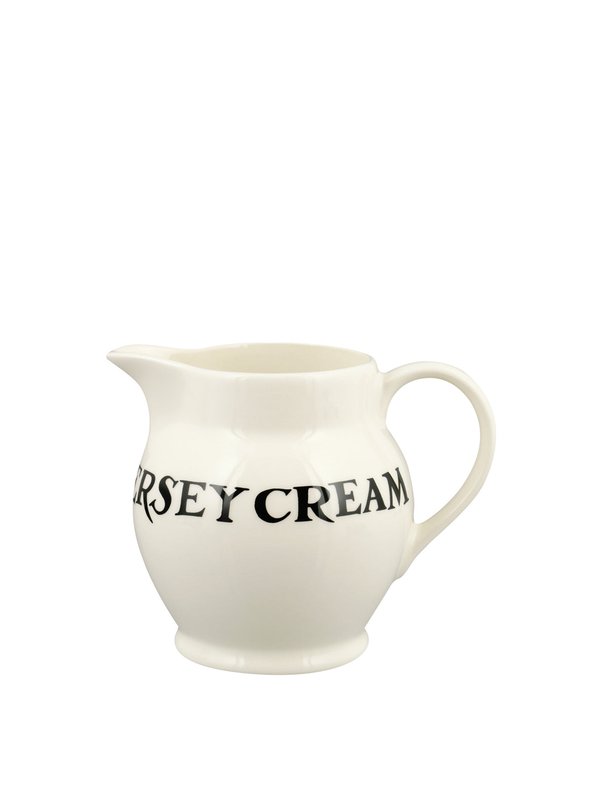Black Toast Jersey Cream Half Pint Jug – White